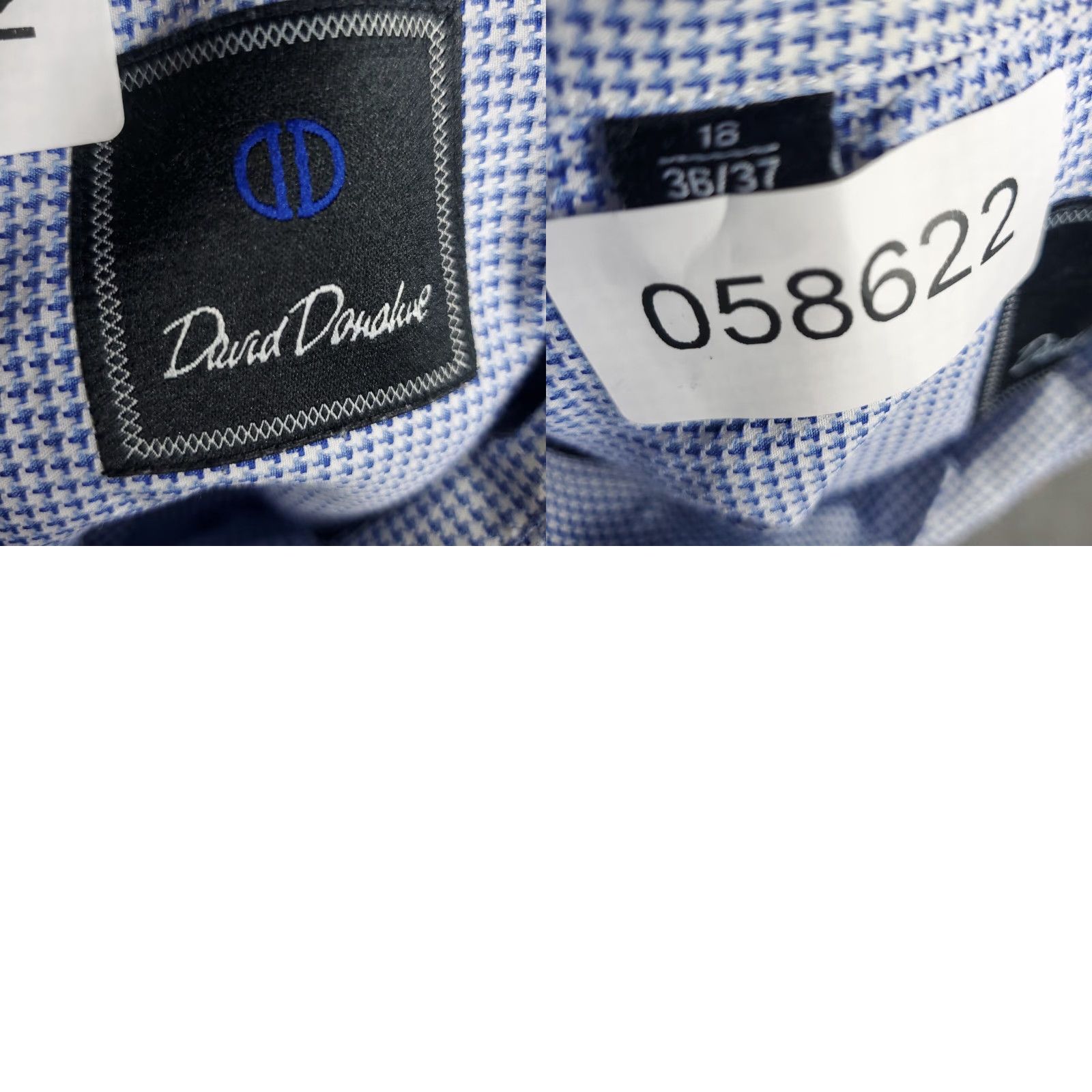 David Donahue Vintage David Donahue Dress Shirt Mens Size 18 Blue Long Sleeve Cotton Business Casual Formal Size 48R - 8 Thumbnail
