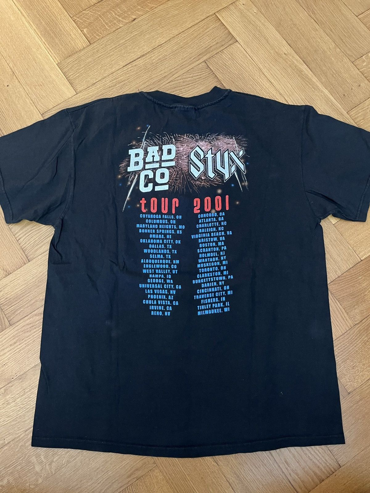 Vintage 2001 Styx and Bad Co. Tour t-shirt Size US L / EU 52-54 / 3 - 4 Thumbnail