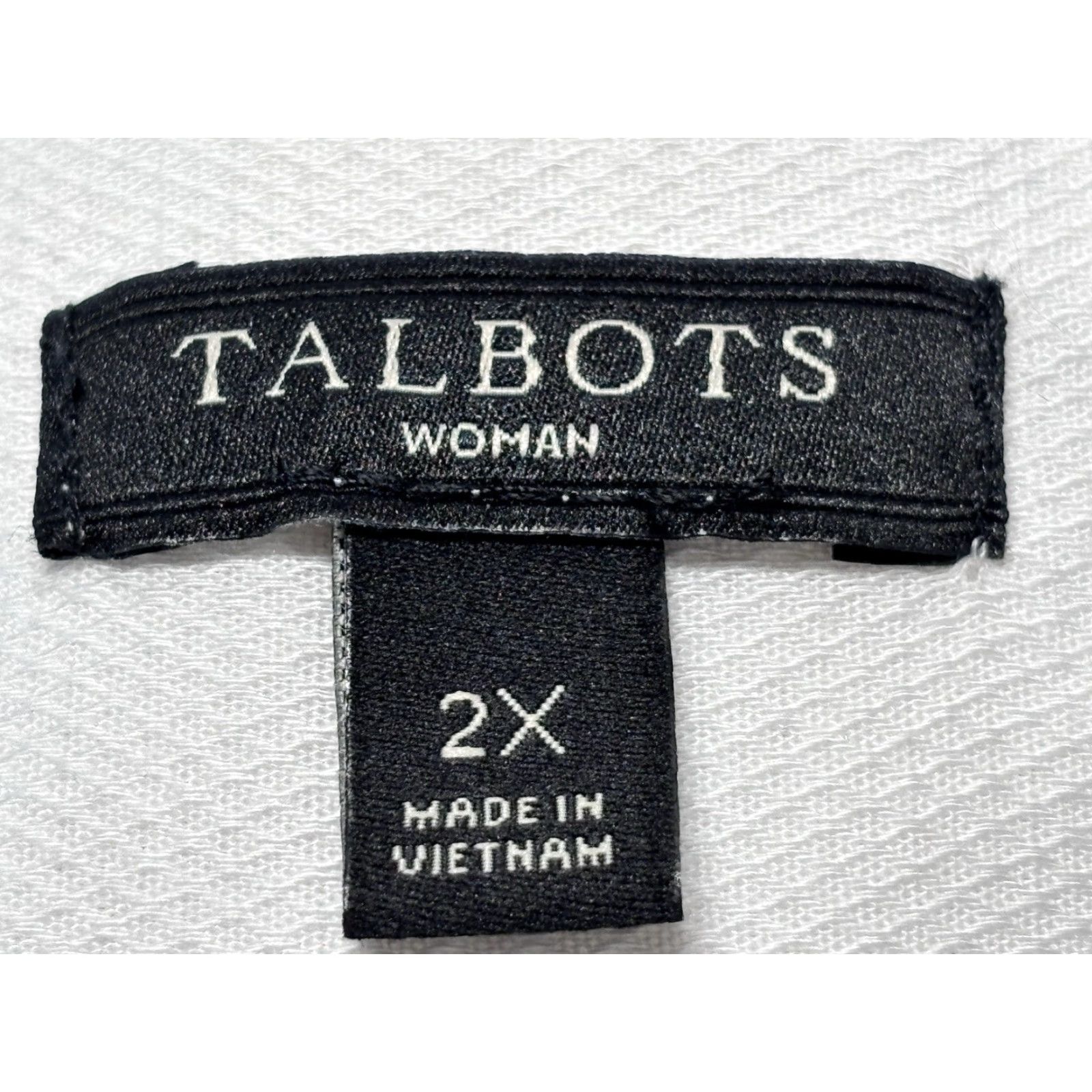 Talbots VINTAGE Talbots Women's Tunic Shirt Plus Size 2X Cotton Long Sleeve White Bling Buttons Casual Classic Size XXL / US 16-18 / IT 52-54 - 6 Thumbnail