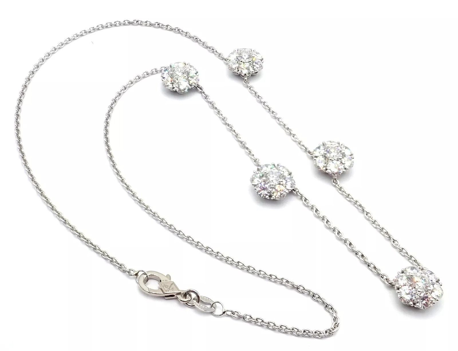Van Cleef & Arpels Van Cleef & Arpels Platinum Flower Fleurette Necklace Size ONE SIZE - 11 Thumbnail
