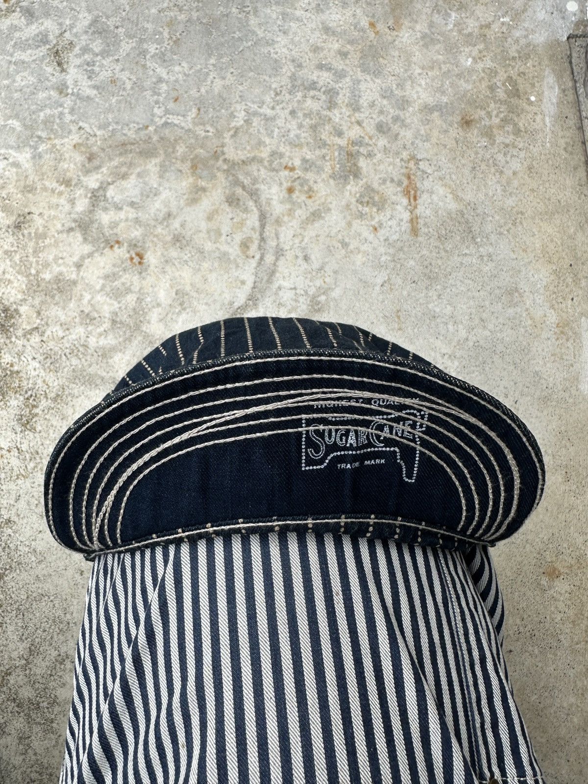 Sugar Cane Union Stifel Striped Newboys wabash conductor kountry cap Size ONE SIZE - 3 Thumbnail