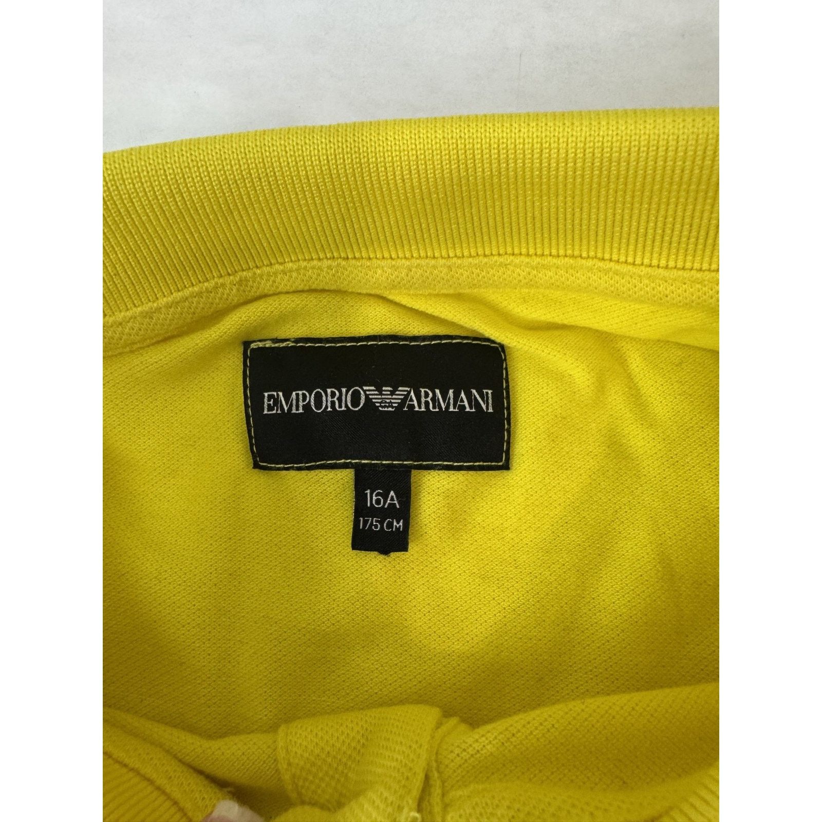 Emporio Armani Emporio Armani Yellow Logo Eagle Polo Shirt Size 16A Small Size US S / EU 44-46 / 1 - 3 Thumbnail