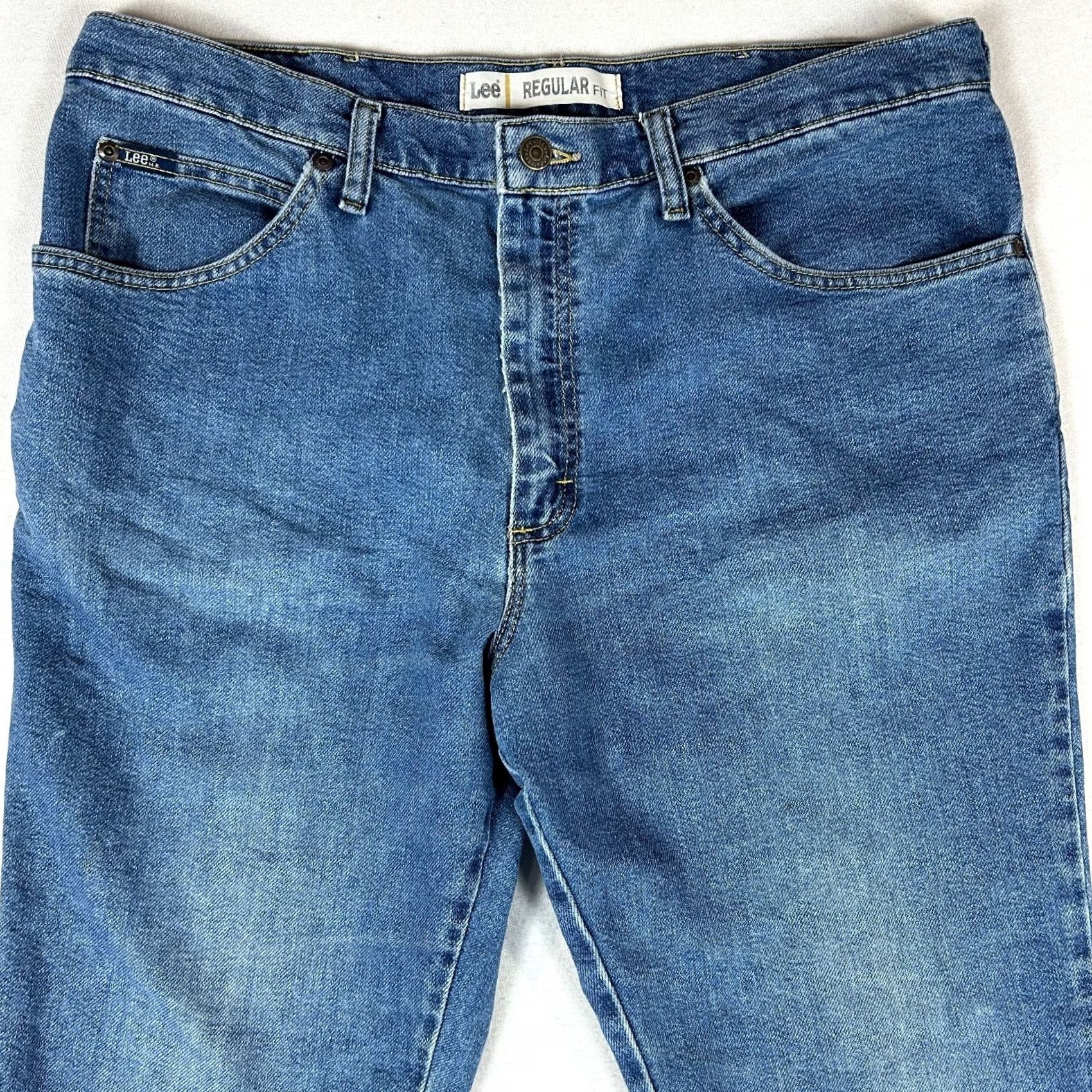 Lee Lee Jeans Men's 38X30 Blue Denim Casual Regular Fit Straight Leg Mid Rise Jeans Size US 38 / EU 54 - 2 Thumbnail