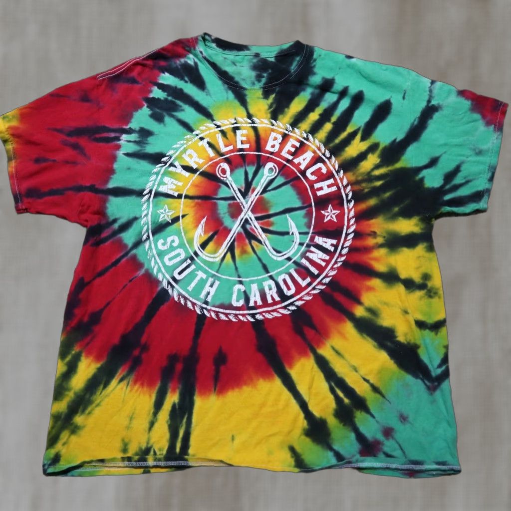 Vintage VINTAGE Tie Dye Myrtle Beach SC South Carolina T-Shirt Beach Adult Men's Size L Large Size US L / EU 52-54 / 3 - 1 Thumbnail