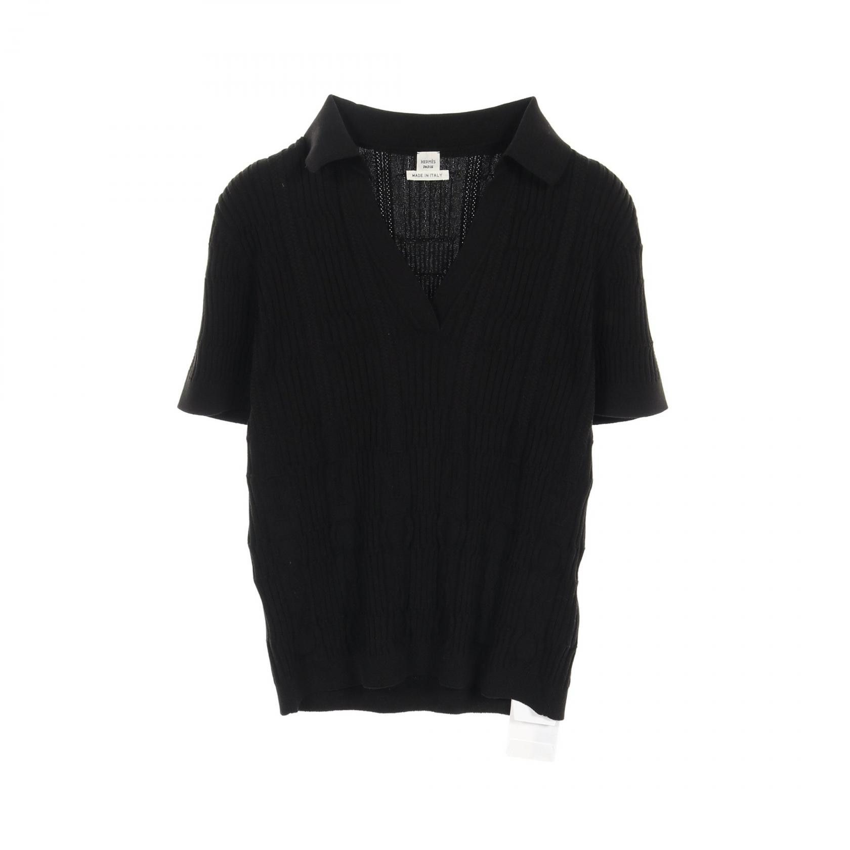 Hermes Hermes Hermes Knit Silk Cotton Knitwear Cotton Tops Size ONE SIZE - 1 Thumbnail
