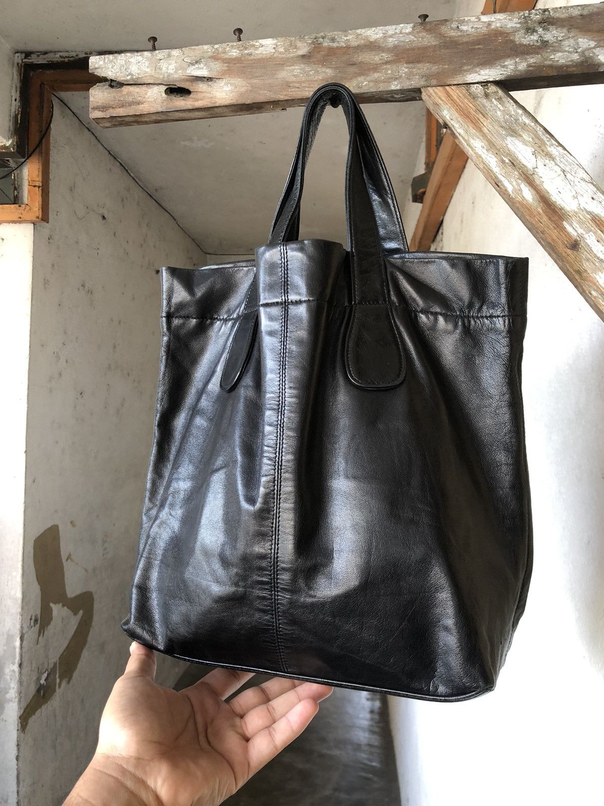 Yohji Yamamoto Nice❗️Ys Yohji Yamamoto Leather Tote Bag Mini Size ONE SIZE - 14 Thumbnail