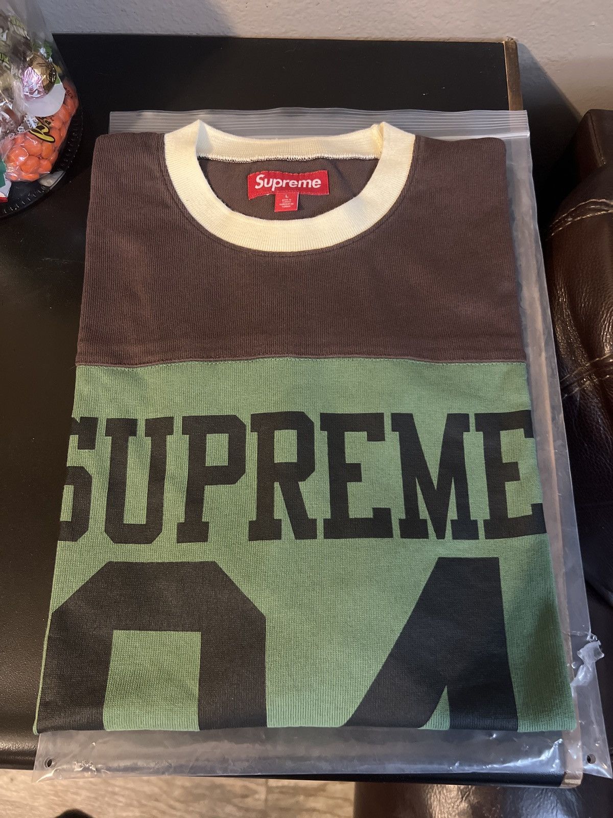 Supreme Supreme Split S/S Football Top Green (Size Large) | Grailed 