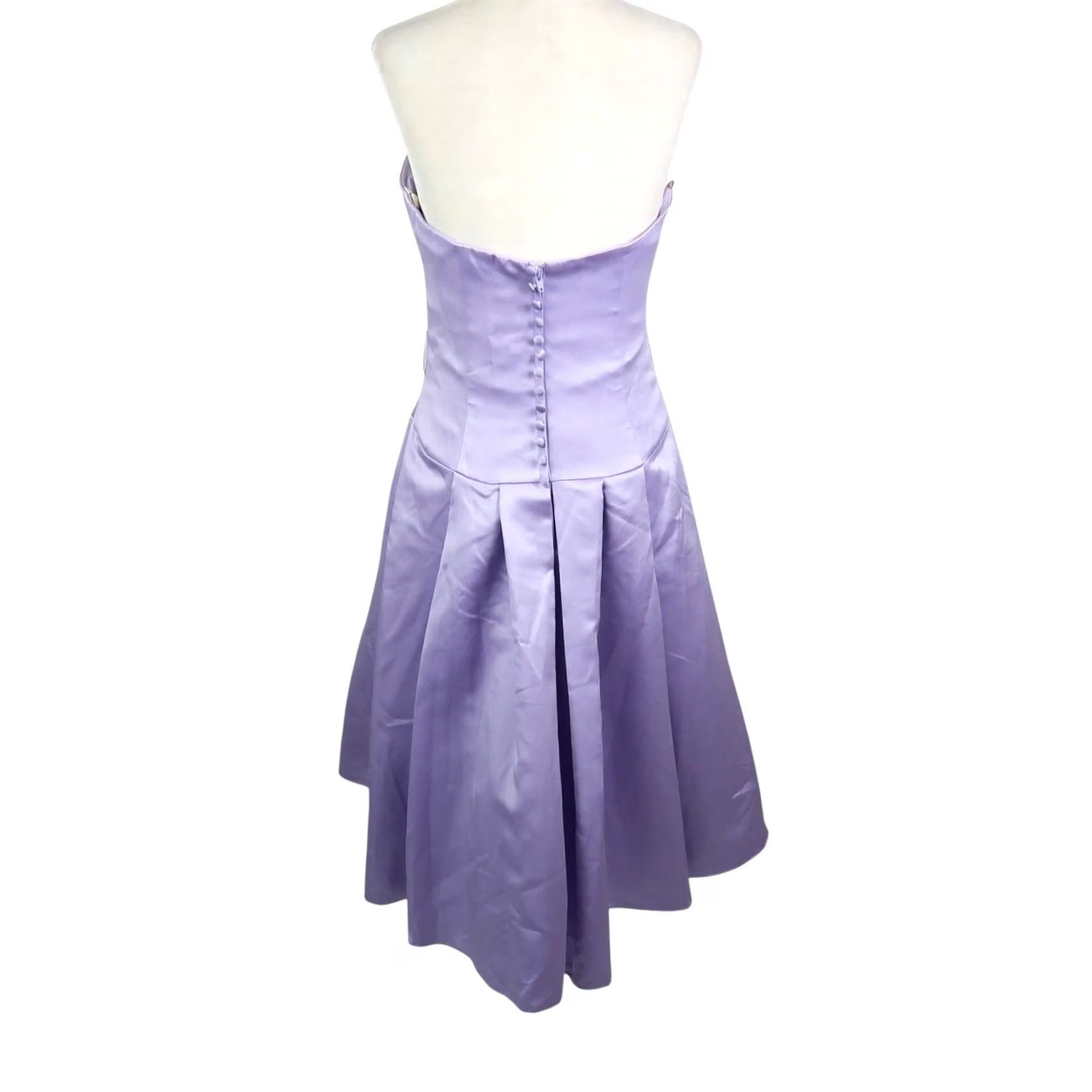 Forever 21 Forever Yours Satin Strapless Bridesmaid Dress Purple Lavender 6 Size M / US 6-8 / IT 42-44 - 5 Thumbnail