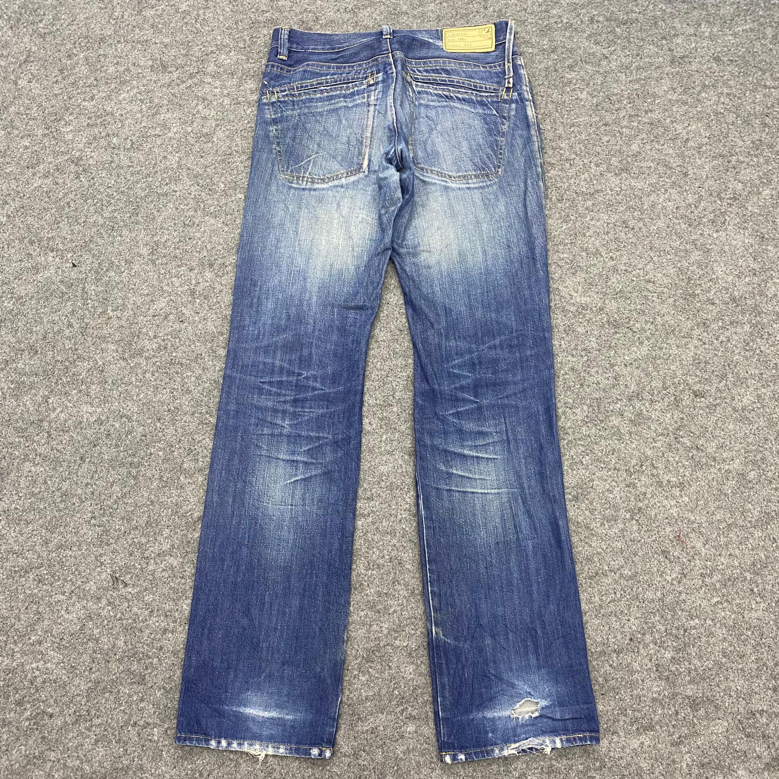 If Six Was Nine 💥Best Offer💥Vintage Gas Jeans designer Distressed Denim Size US 31 - 3 Thumbnail