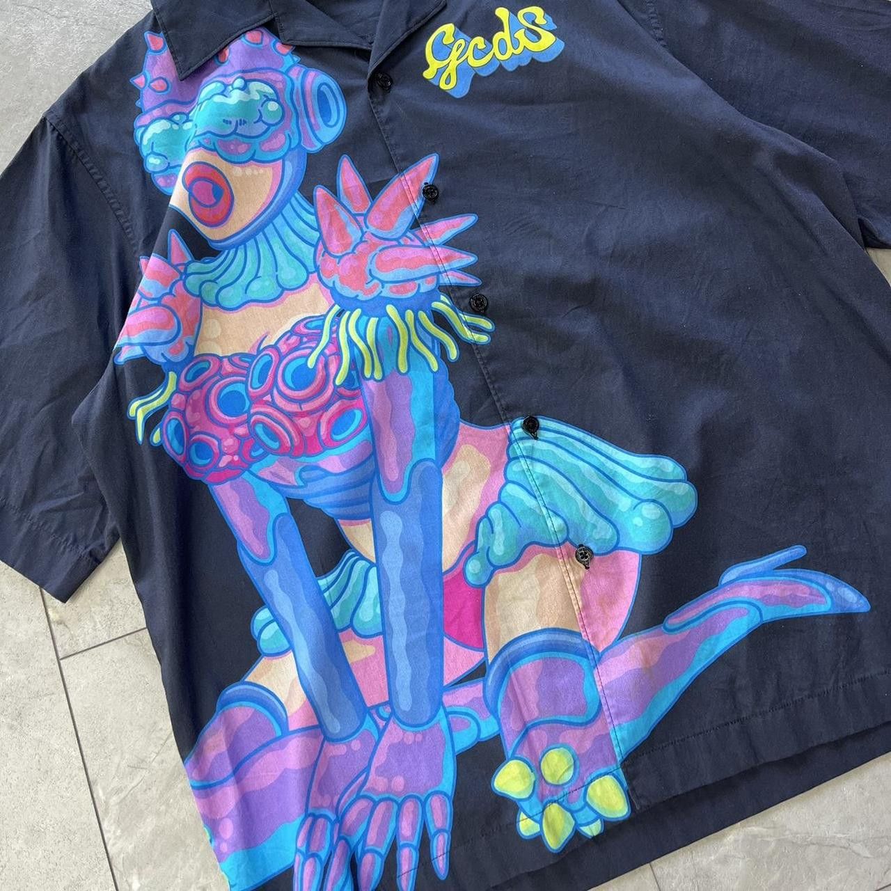 GCDS GCDS X Adult Swim Rick and Morty Bowling Shirt Size US S / EU 44-46 / 1 - 3 Thumbnail