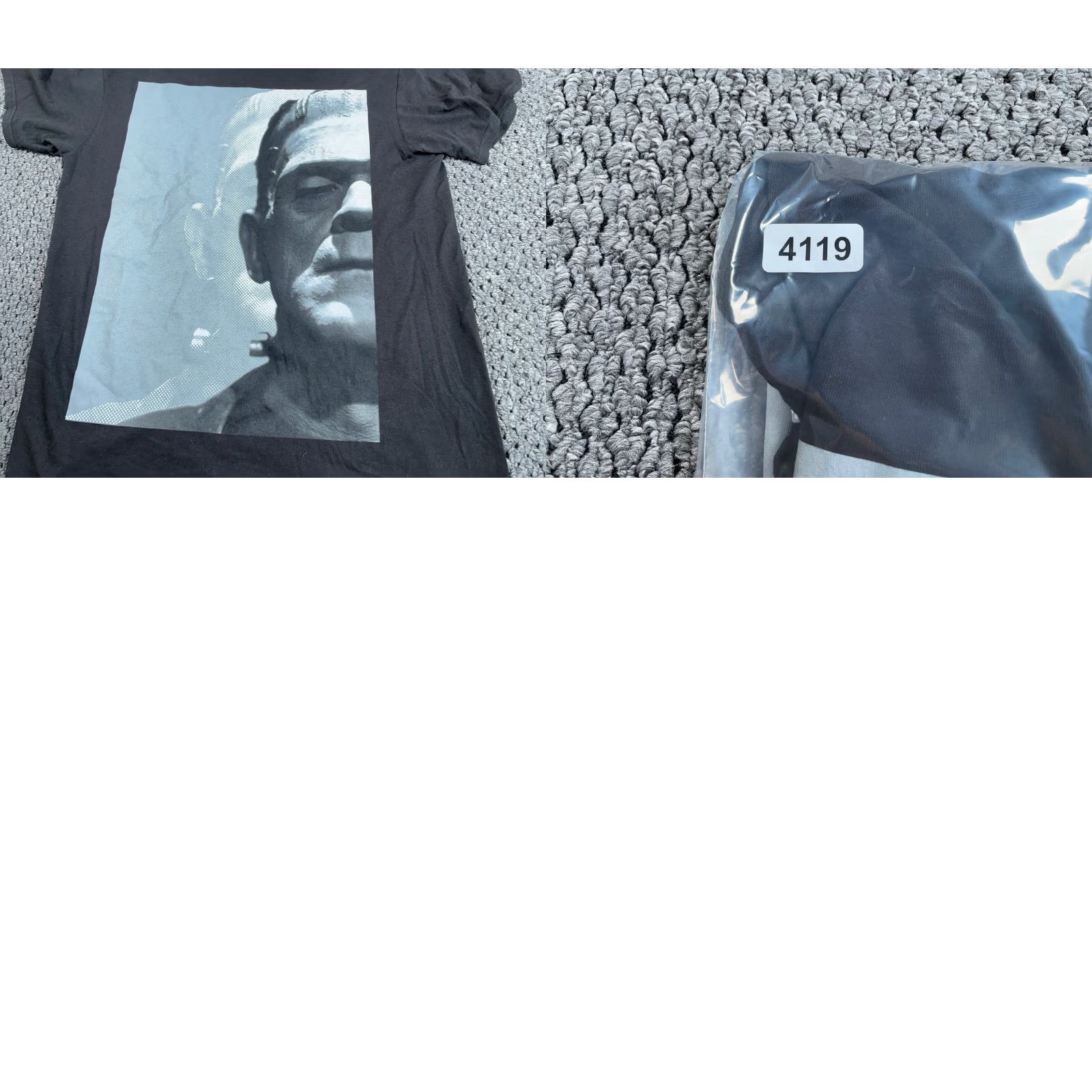 Vintage Universal Monsters Frankenstein T-Shirt Adult Large Black Big Print Retro Horror Size US L / EU 52-54 / 3 - 8 Thumbnail