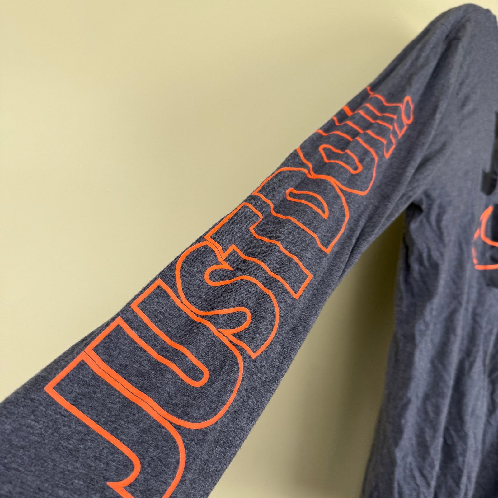 Nike Nike Shirt Adult Gray Black Just Do It Swoosh Long Sleeve Size US XL / EU 56 / 4 - 3 Thumbnail