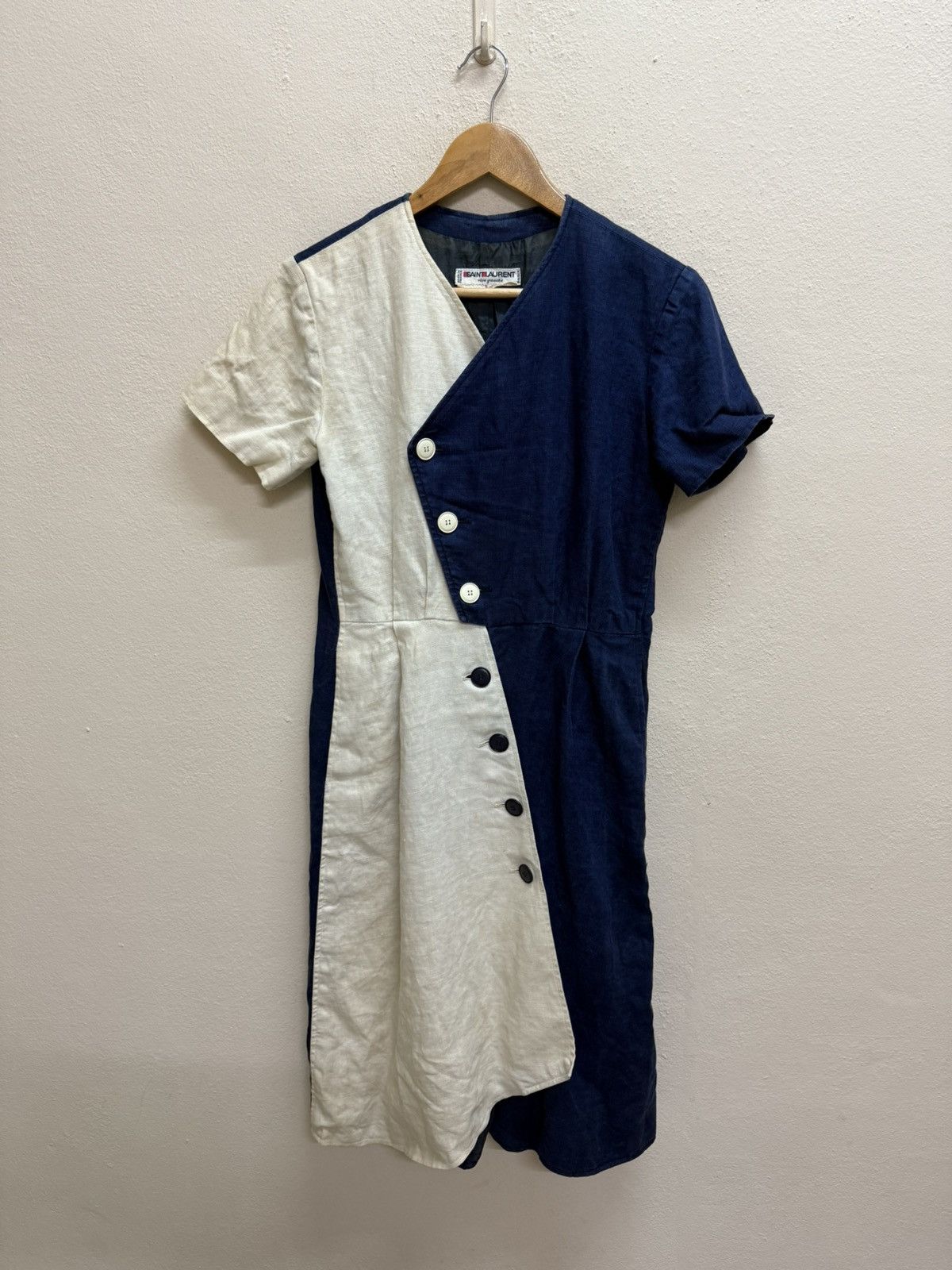 Saint Laurent Paris YVES SAINT LAURENT PARIS RIVE GAUCHE 1970’s LINEN DAY DRESS Size XS / US 0-2 / IT 36-38 - 18 Thumbnail