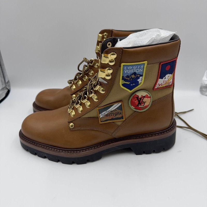 Louis Vuitton Louis Vuitton Brown Leather Martin Boots 0079 Size US 8.5 / EU 41-42 - 1 Thumbnail