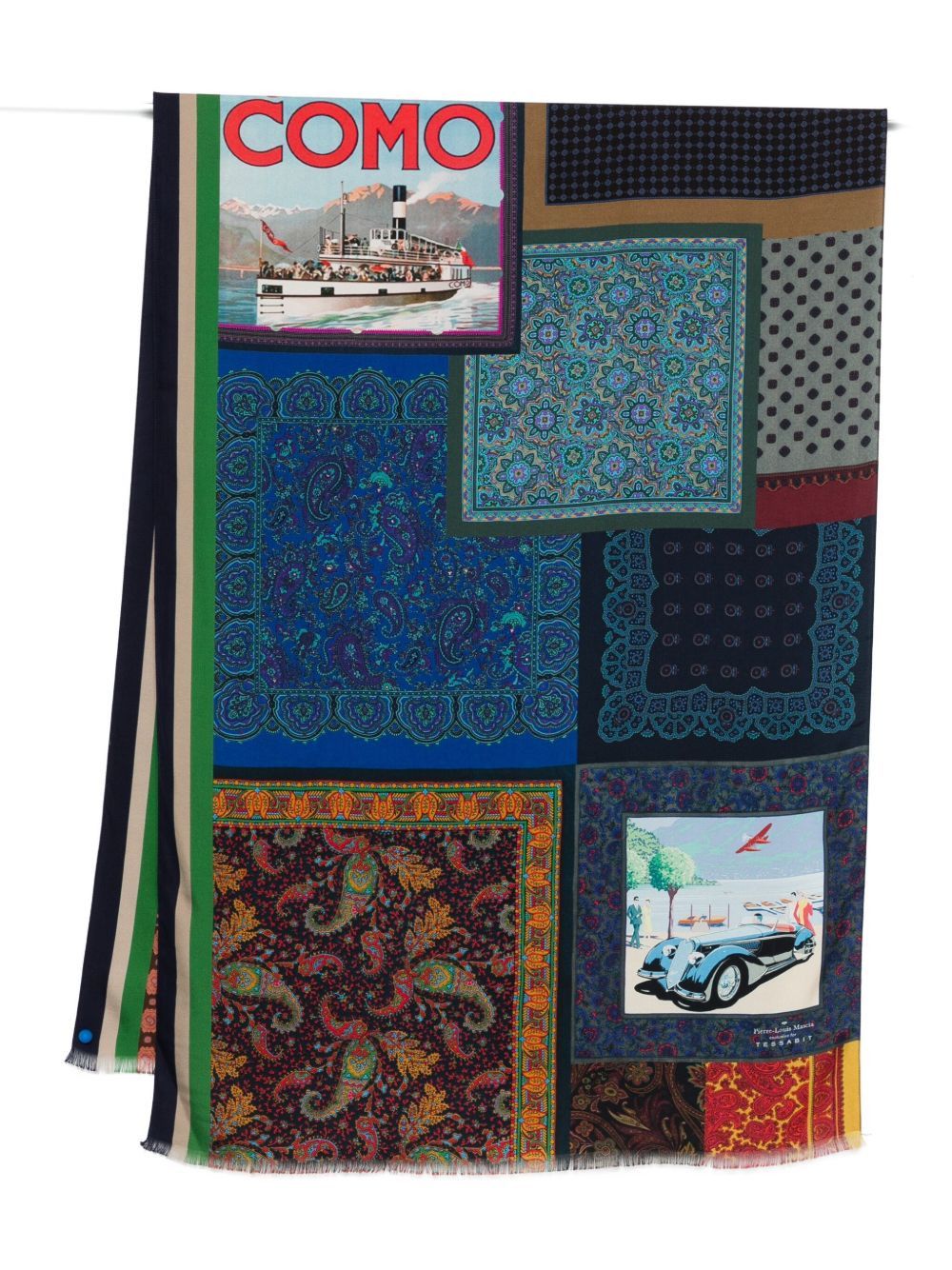 Pierre-Louis Mascia LAGO DI COMO SILK PRINTED SCARF Size ONE SIZE - 1 Thumbnail