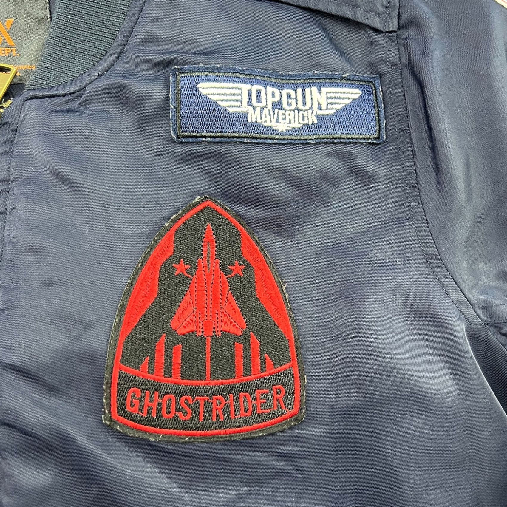 Avirex Avirex Top Gun Maverick Jacket Mens Medium MA-1 Bomber Flight Patch Navy Blue Track Jacket Full Zip Casual Vintage: No Mens Size US M / EU 48-50 / 2 - 4 Thumbnail