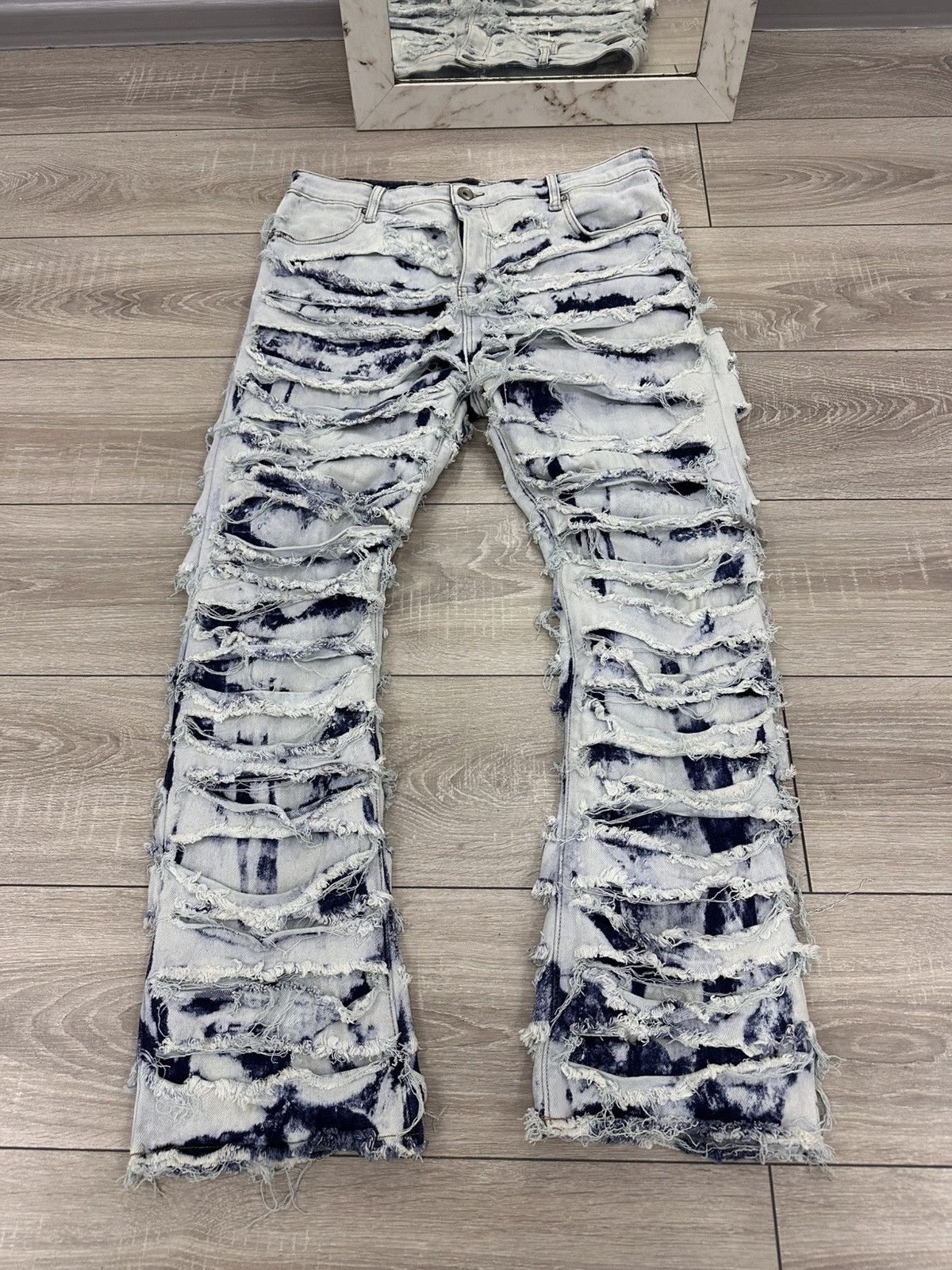 Flared Y2K Distressed Opium Hysteric Glamour Style Jeans