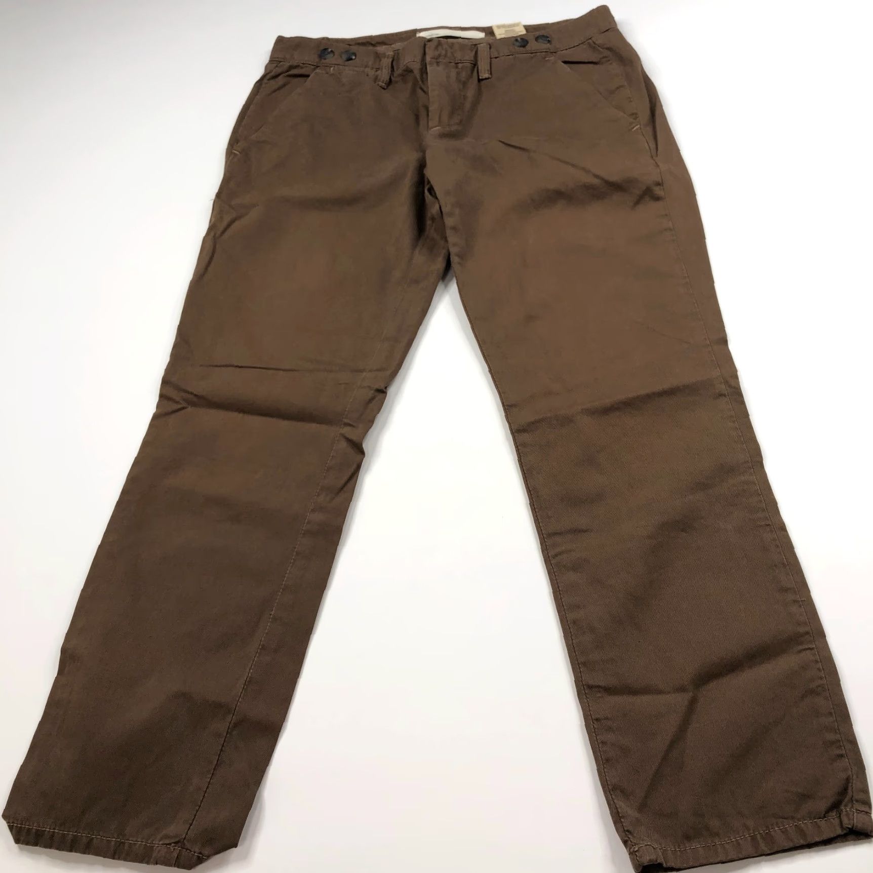 Vince Vince Rover 26 Low Rise Straight Chino Pants Brown Womens Regular 29W 25L Front Pockets Cotton Vintage No N/A Size 26" / US 2 / IT 38 - 3 Thumbnail