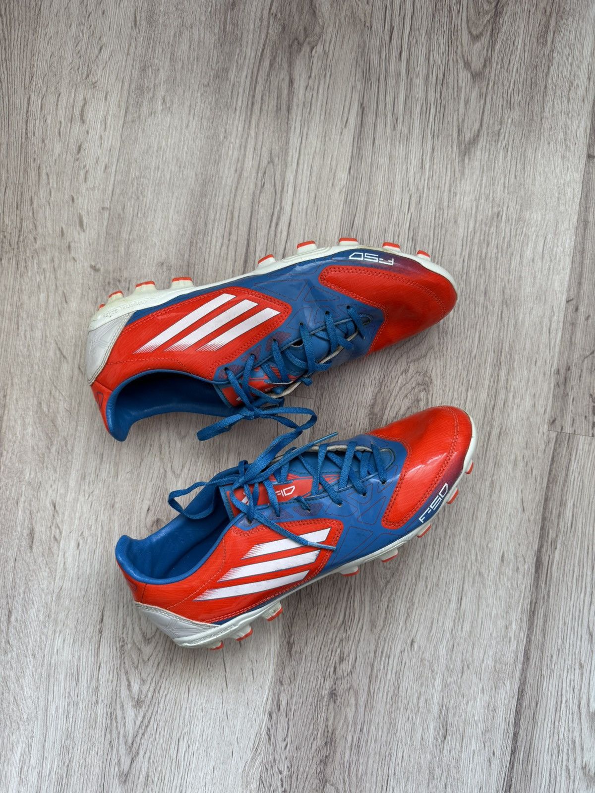 Adidas F50 Soccer Cleats Red Blue FG Size US 9.5 (V21304)