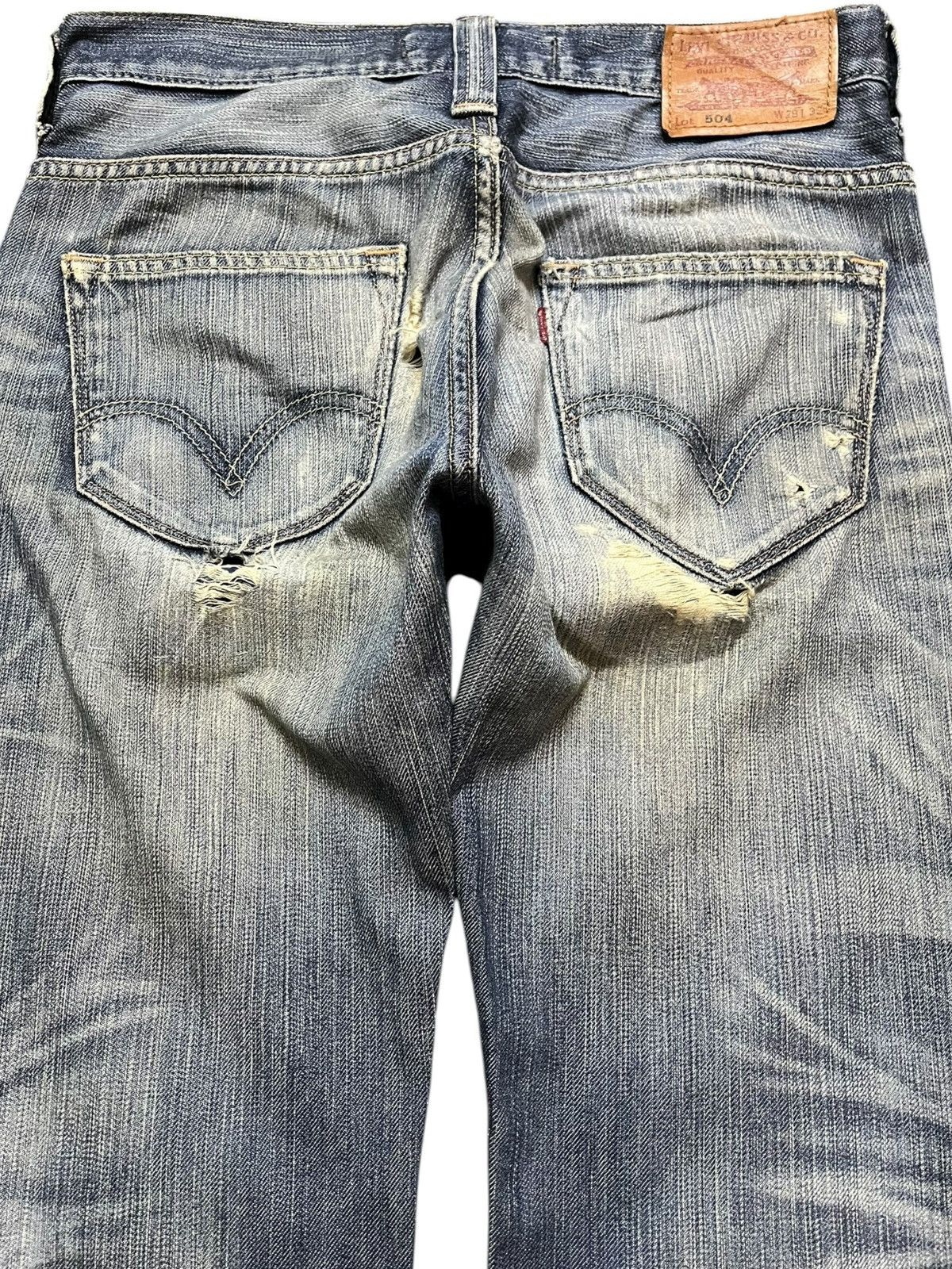 Levi's Vintage Clothing Vintage Levi’s 504 Ripped Grunge Distressed Denim Size US 29 - 7 Thumbnail