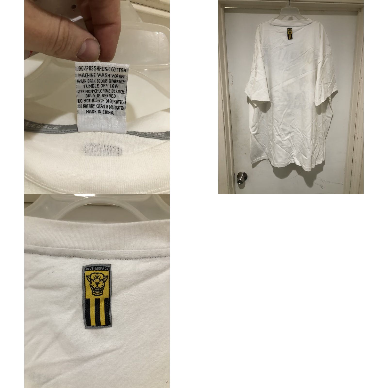Vintage VINTAGE GiveMeFace Soul Patrol T-Shirt 3XL White Cotton Crew Neck Short Sleeve Hip Hop Streetwear Wu Tang Men T-Shirt Size US XXL / EU 58 / 5 - 8 Thumbnail