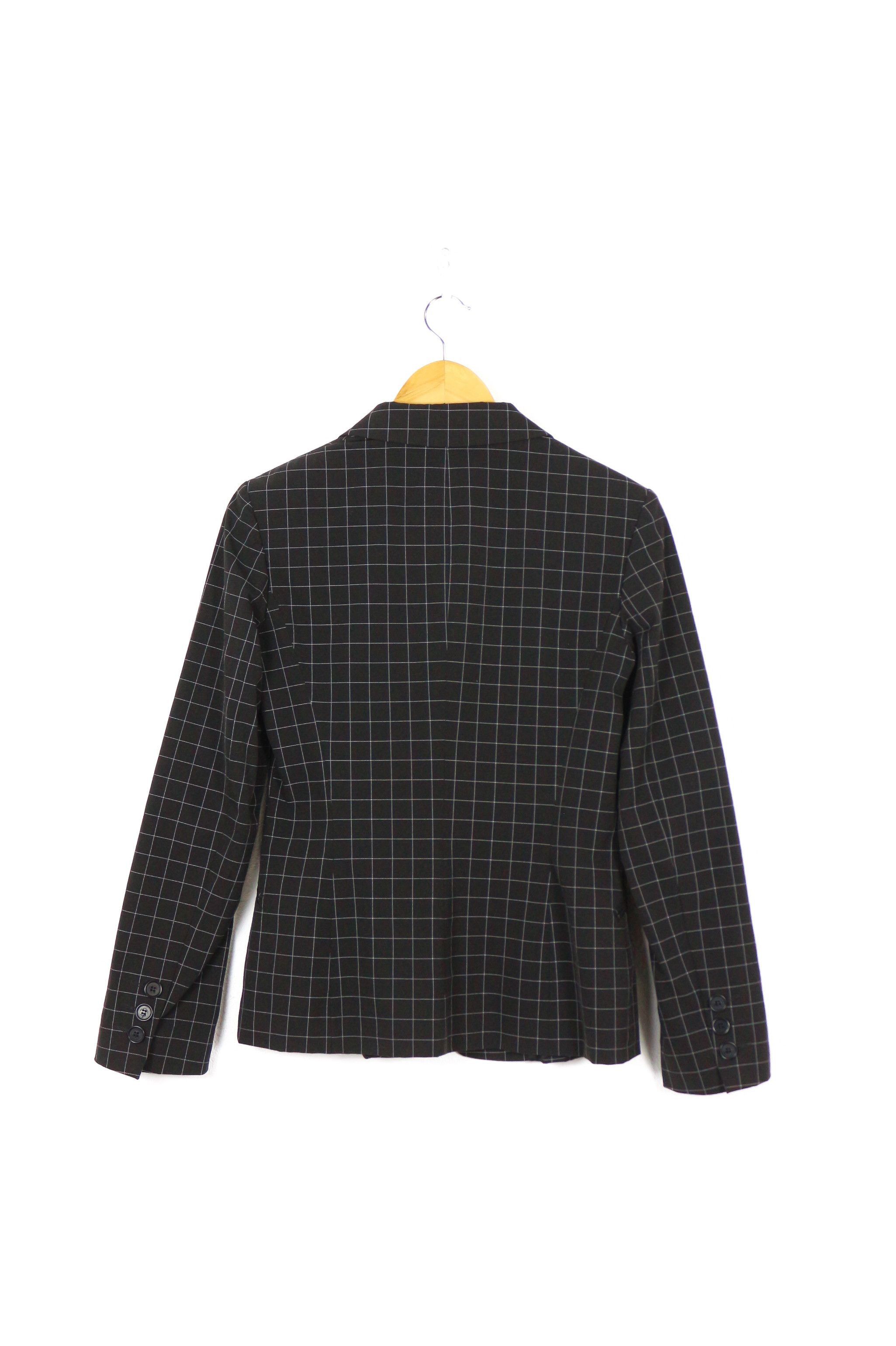 Moschino Vintage Moschino Jeans Check Black Blazer Jacket IT 40 Size S / US 4 / IT 40 - 7 Thumbnail
