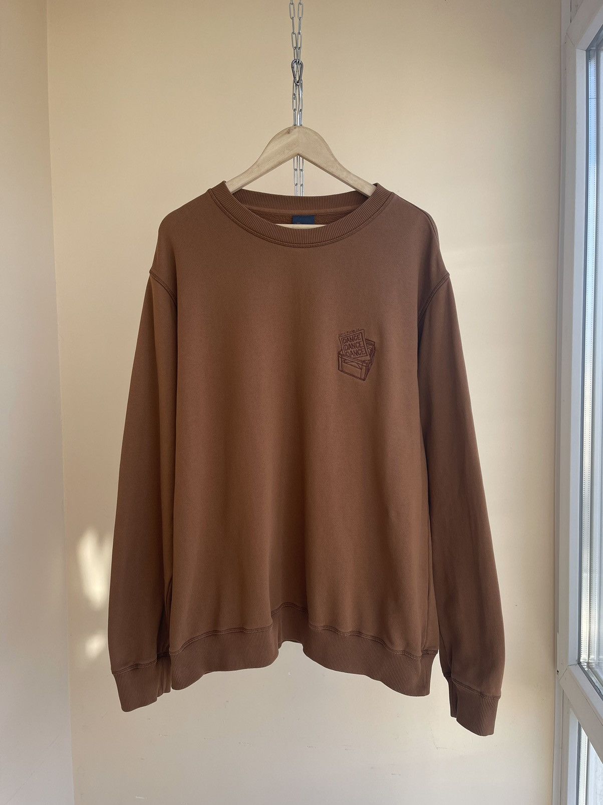 Nudie Jeans Lasse Dance Dance Dance Stone Washed Crewneck Sweatshirt Size US XL / EU 56 / 4 - 1 Thumbnail