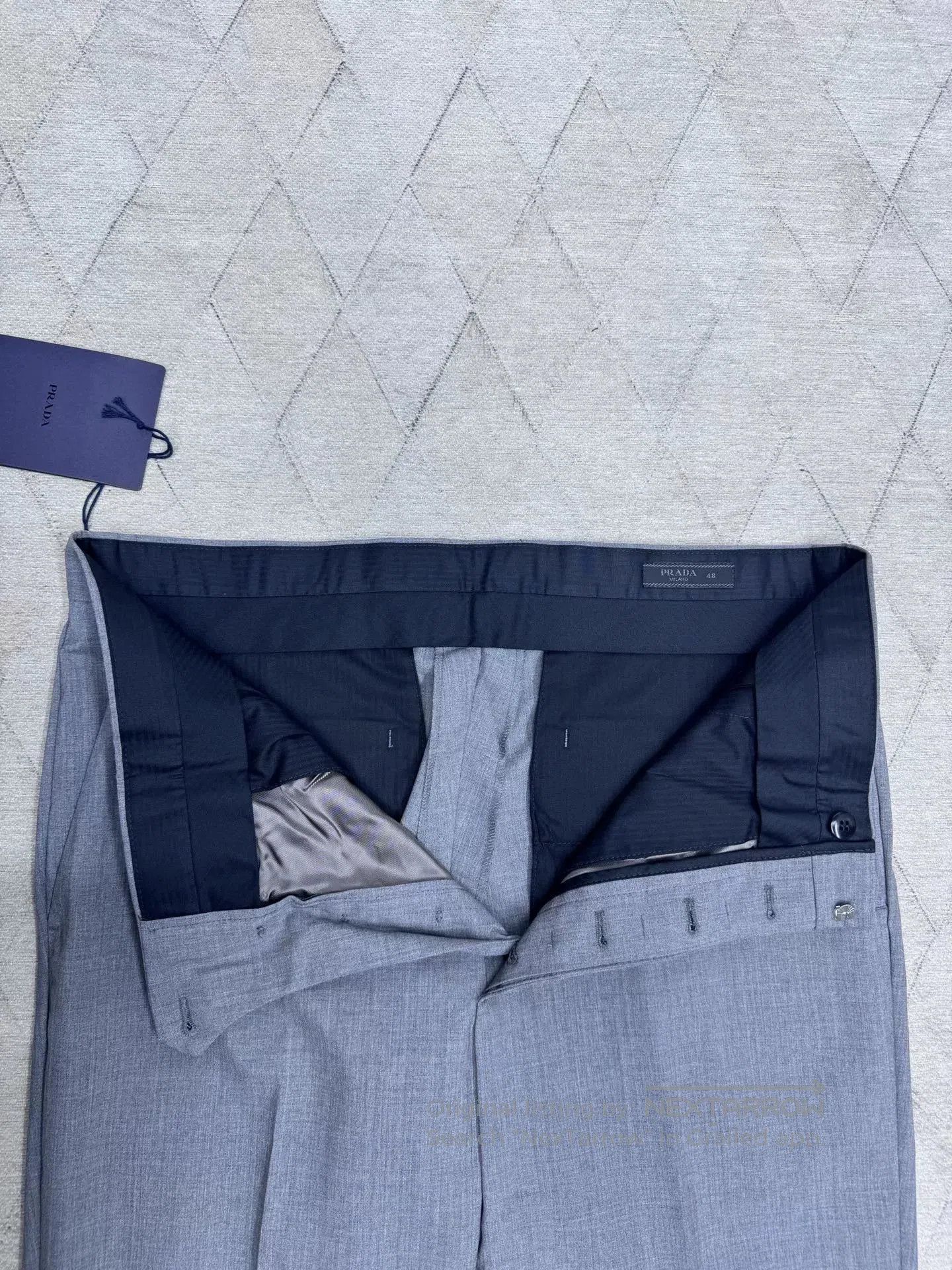 Prada Prada Gray Wool Casual Trousers. Size US 32 / EU 48 - 7 Thumbnail