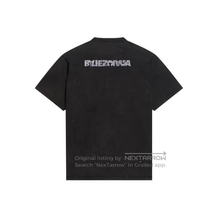 Balenciaga Balenciaga Black Logo Print Short Sleeve T. Size US M / EU 48-50 / 2 - 1 Thumbnail