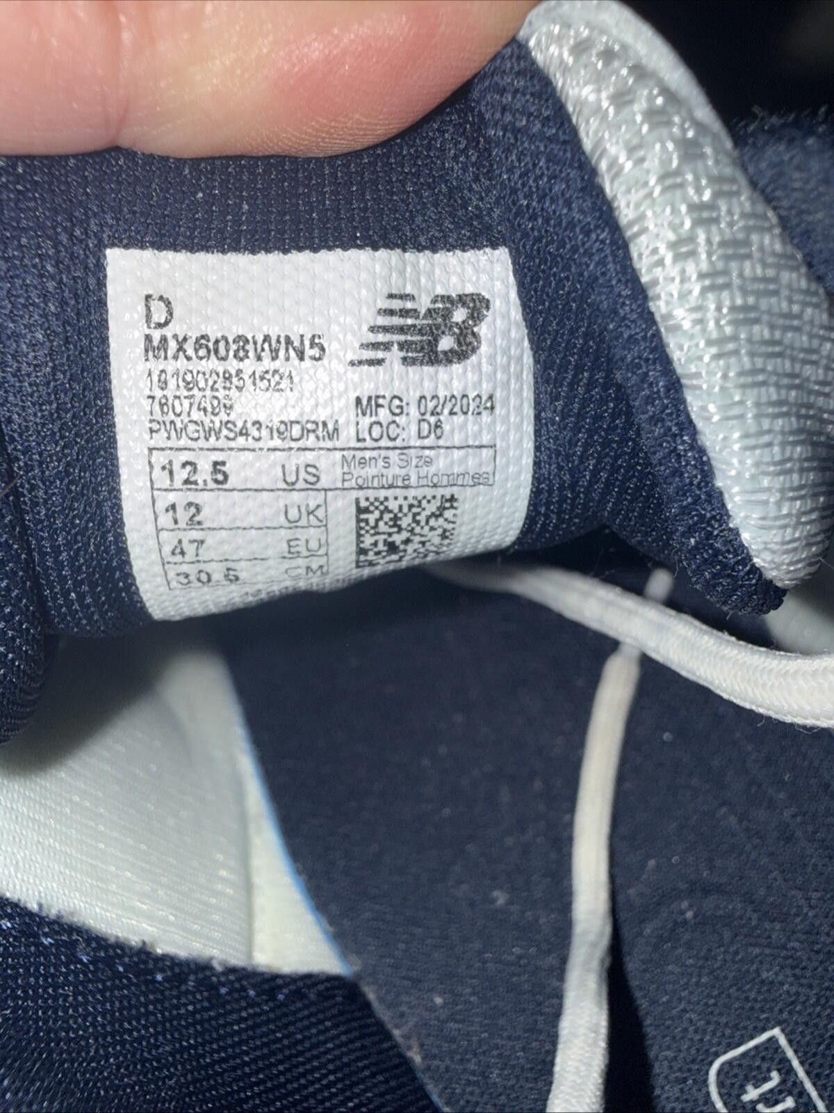 New Balance New Balance 608 Training Mens Size 12.5D White Navy MX608WN5 Size US 12.5 / EU 45-46 - 5 Thumbnail