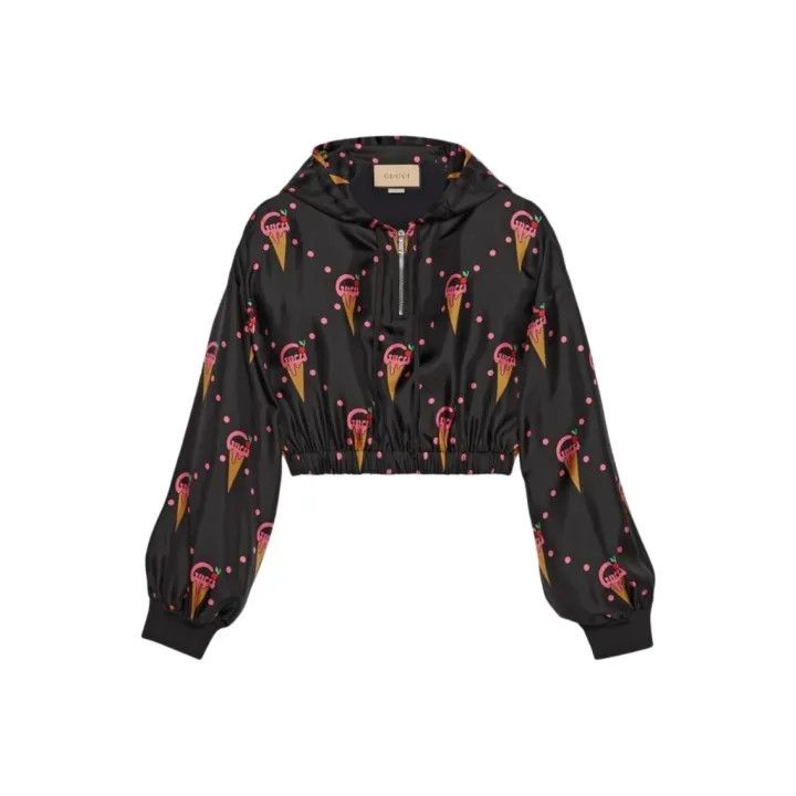 Gucci Gucci Ice Cream Print Cropped Jacket Size M / US 6-8 / IT 42-44 - 1 Thumbnail