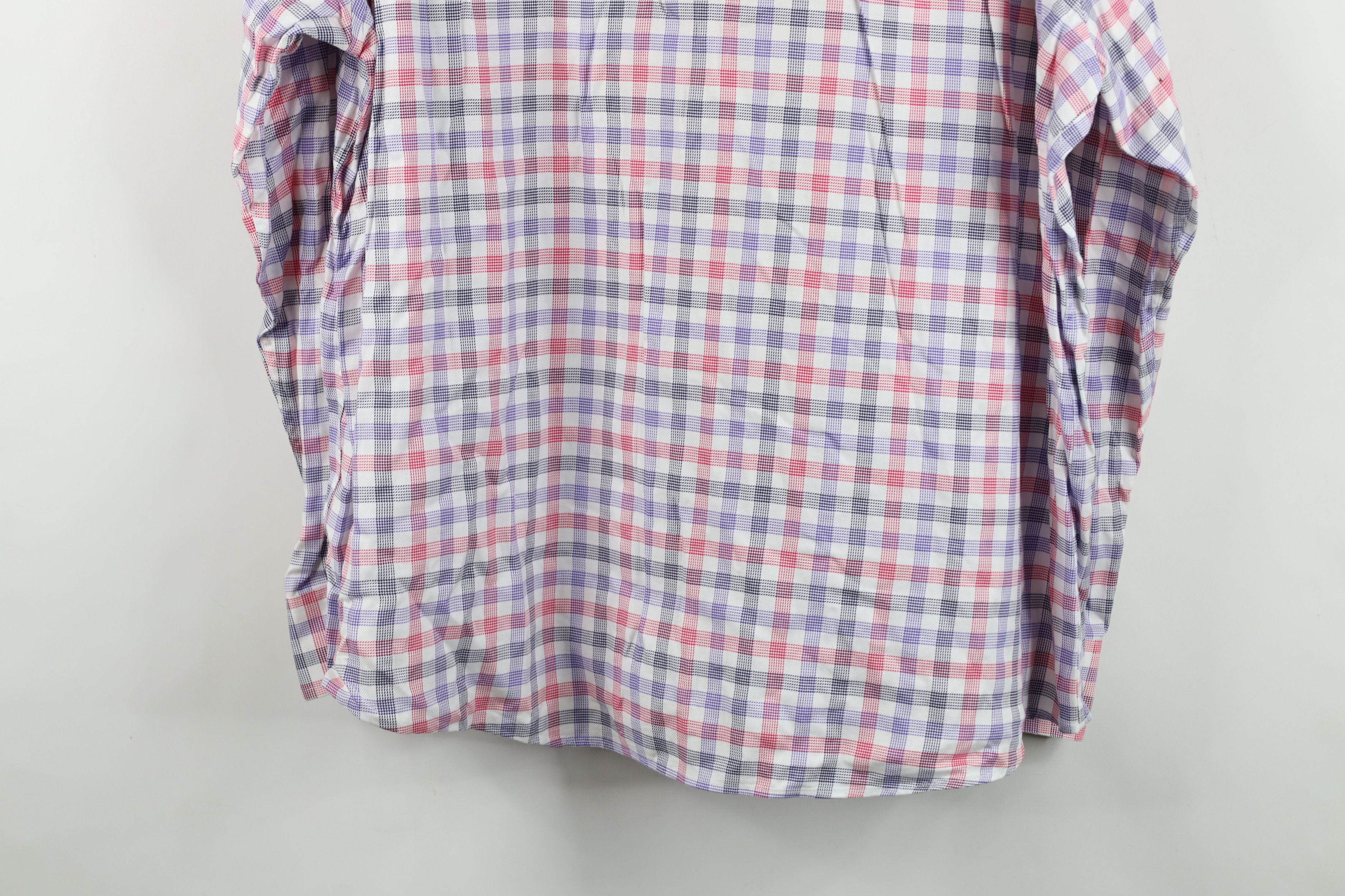 Johnston & Murphy Johnston & Murphy Checkered Collared Button Shirt Cotton Size US XL / EU 56 / 4 - 15 Thumbnail