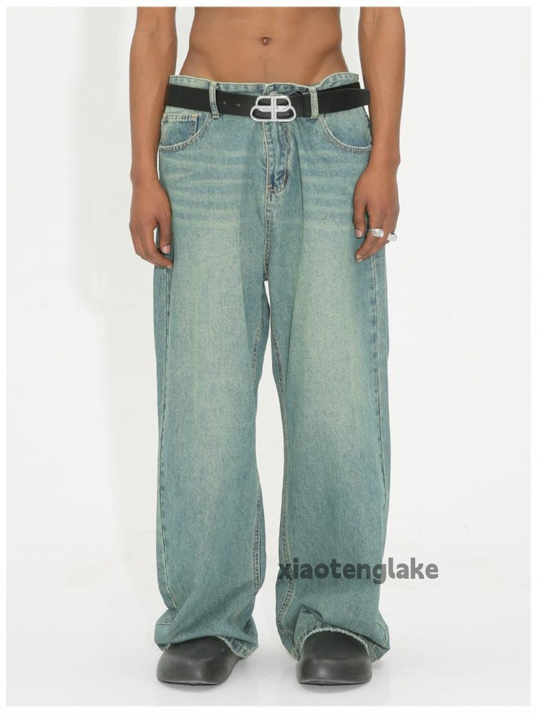 Jean × Vintage washed faded cleanfit yuppie loose baggy hiphop jeans Size US 32 / EU 48 - 1 Thumbnail