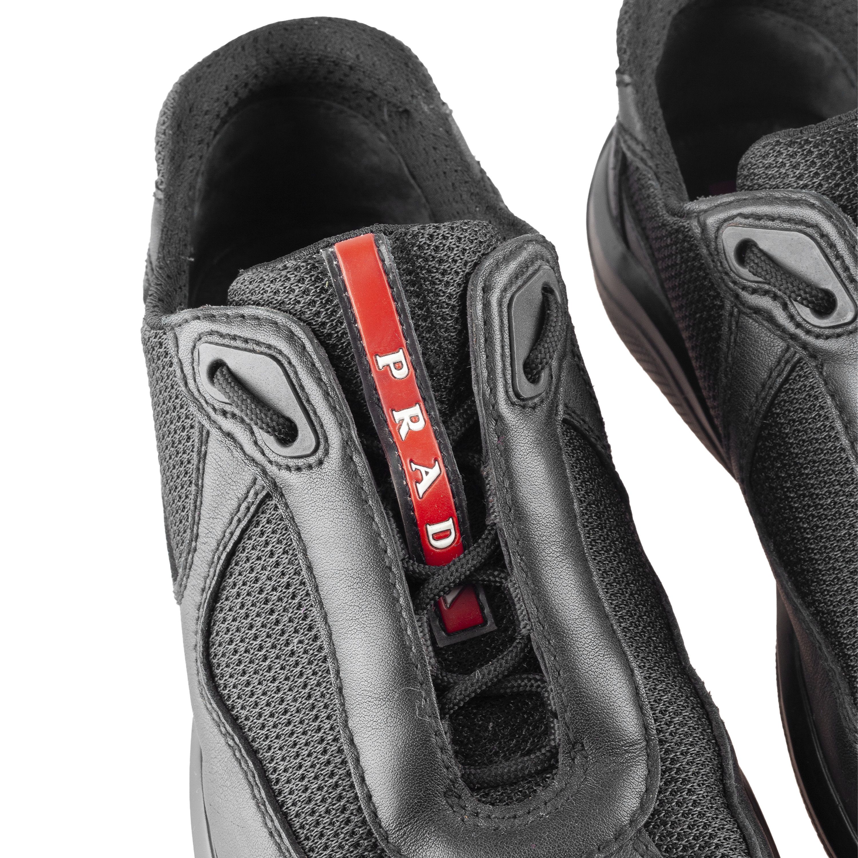 Prada Vintage Prada America’s Cup Black Sneakers (37 EU) Size US 5 / EU 37 - 6 Thumbnail