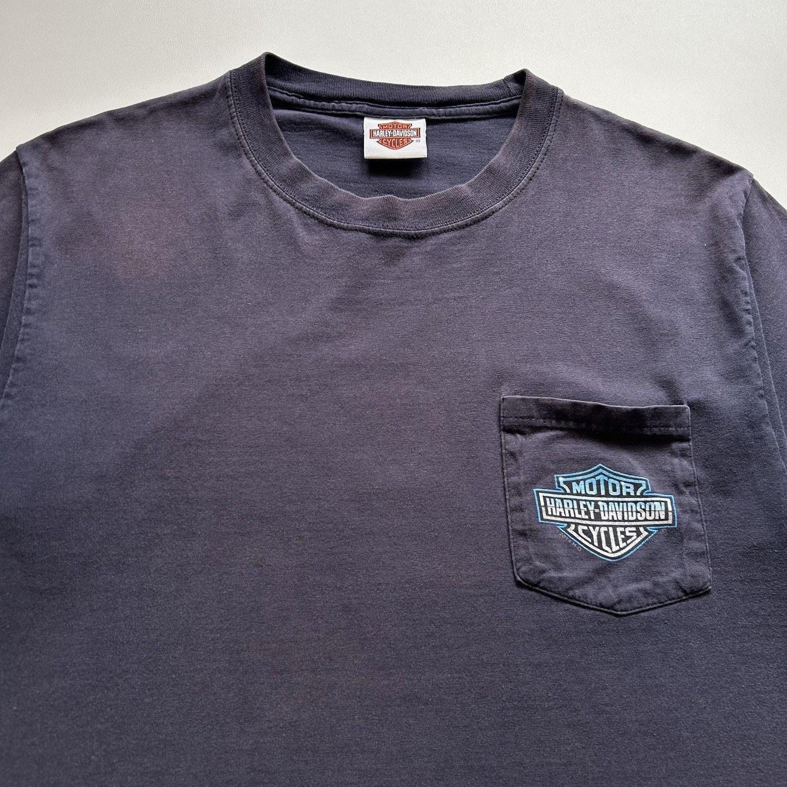 Harley Davidson Vintage Harley Davidson Pocket Shirt Medium Faded Distressed Size US M / EU 48-50 / 2 - 4 Thumbnail