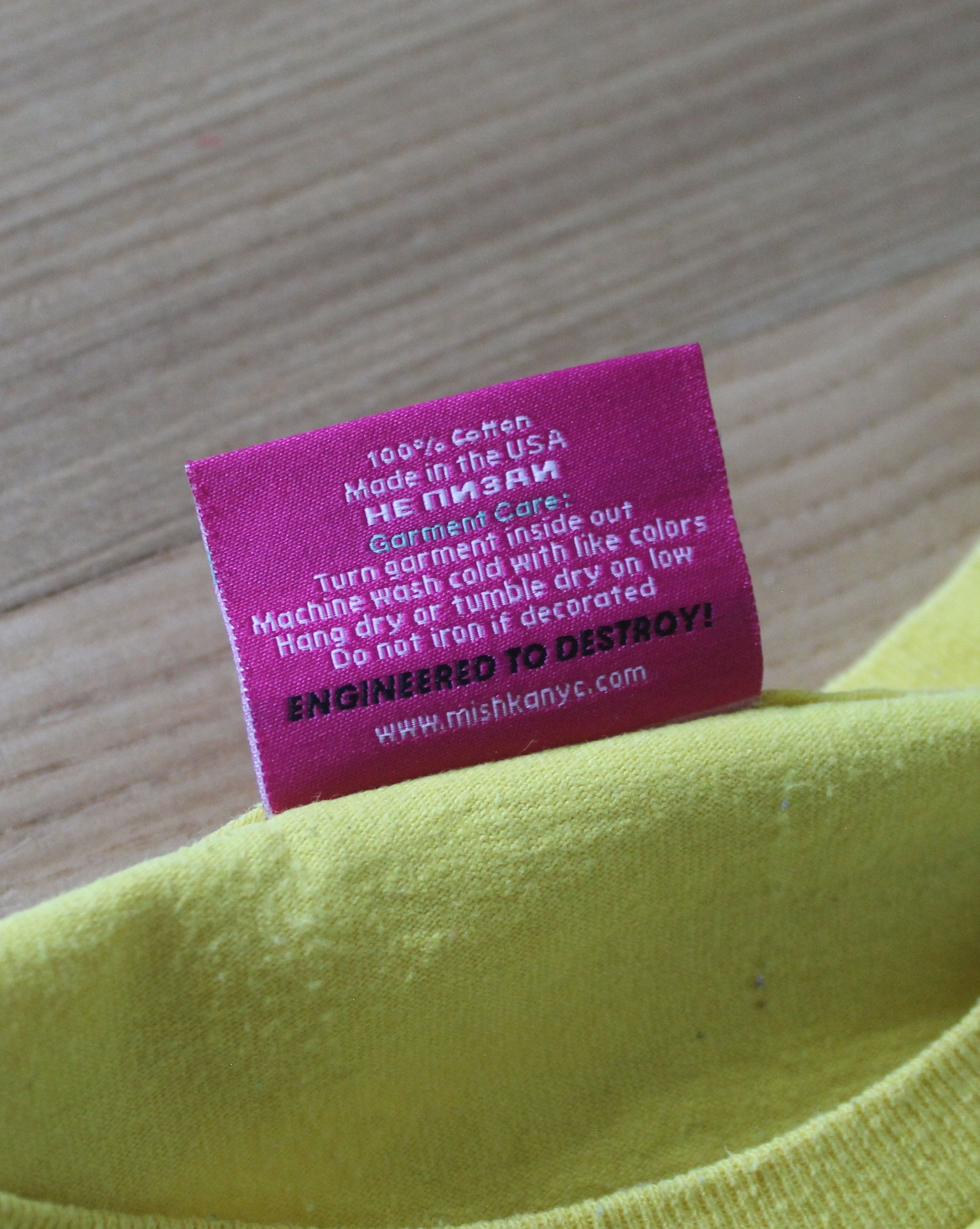 Mishka Mishka Butterz T-Shirt Yellow Size US M / EU 48-50 / 2 - 8 Thumbnail