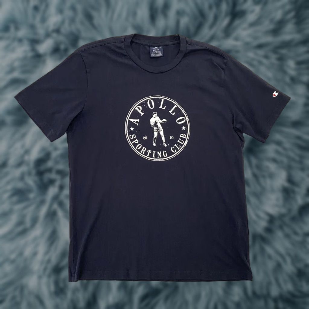 Champion VINTAGE Champion 2010 Apollo Sporting Club T-Shirt Adult Large Navy Blue Mens Boxing Logo Size US L / EU 52-54 / 3 - 1 Thumbnail