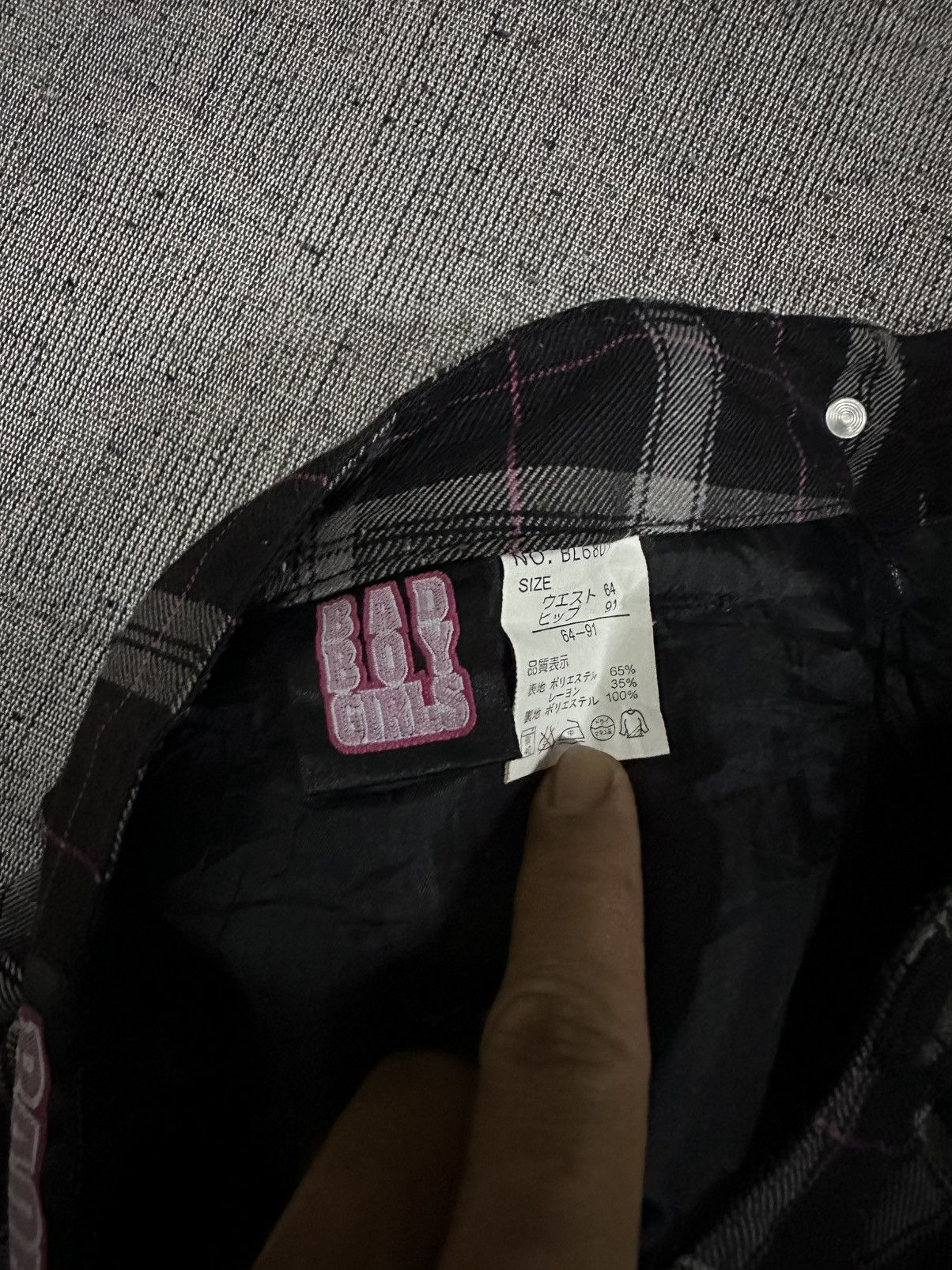 Hypebeast Vintage B.B.G Check Plaid Bad Boy Girl Hypebeast Mini Skirts Size 26" / US 2 / IT 38 - 9 Thumbnail