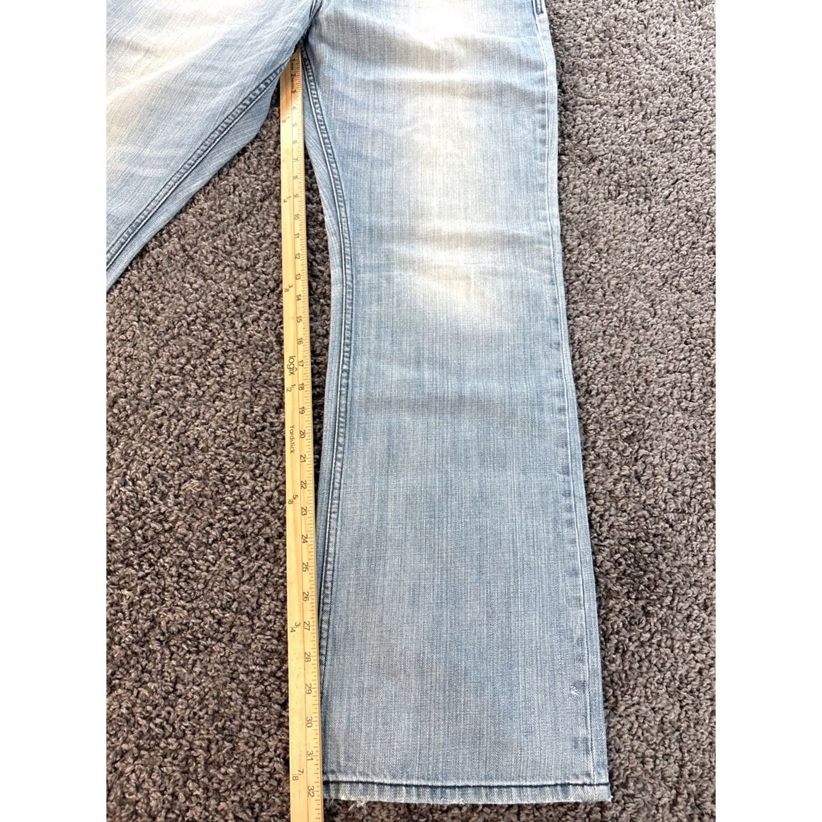 Express Express Jeans Blake Loose Low Rise Bootcut Jeans 34x32 Blue Mens Regular Vintage VTG Distressed Retro Streetwear Jeans Size US 34 / EU 50 - 2 Thumbnail