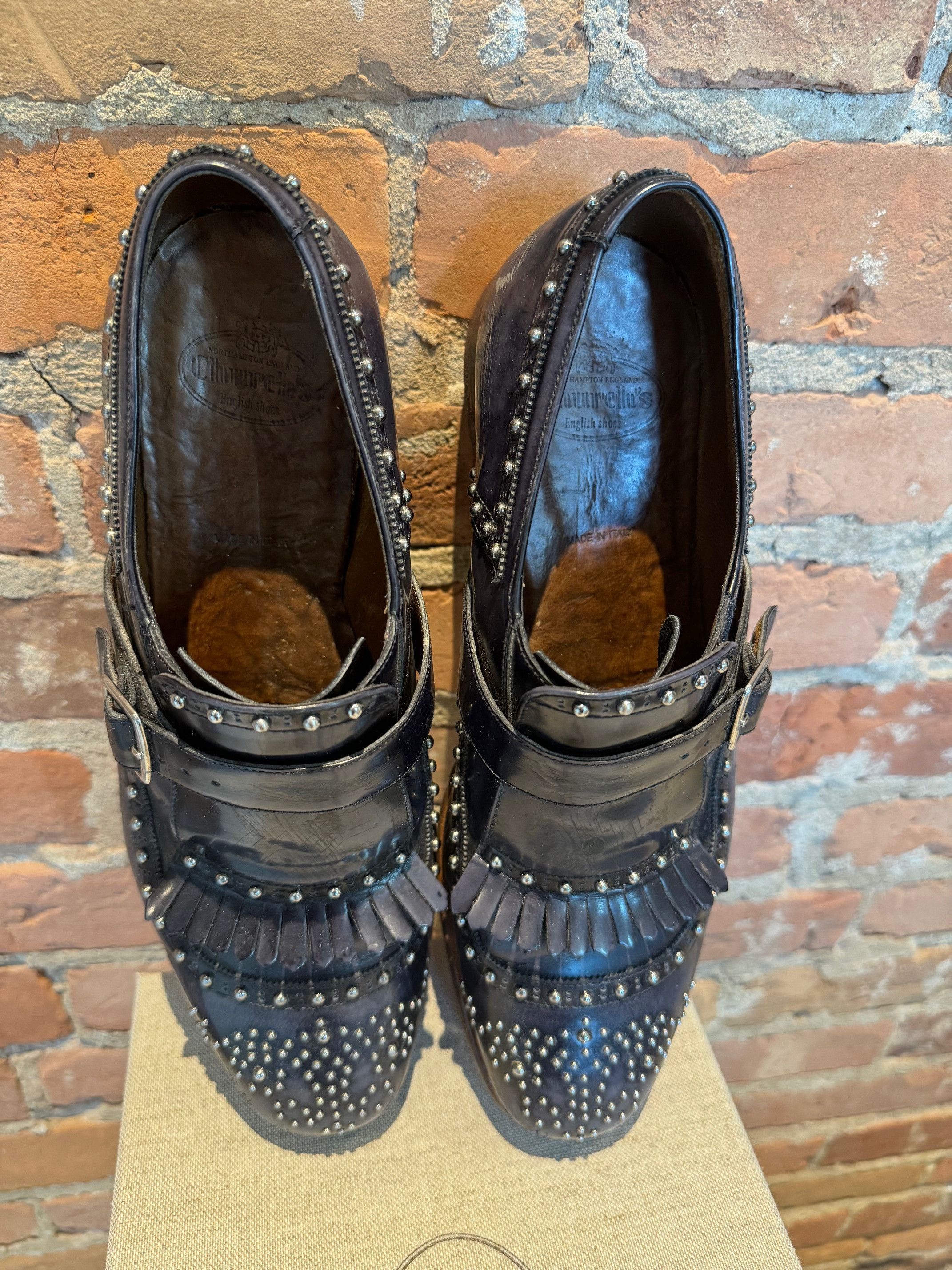 Church's Church’s Shanghai 8 Studded Monk Strap Polished Fumé Size US 8 / EU 41 - 5 Thumbnail