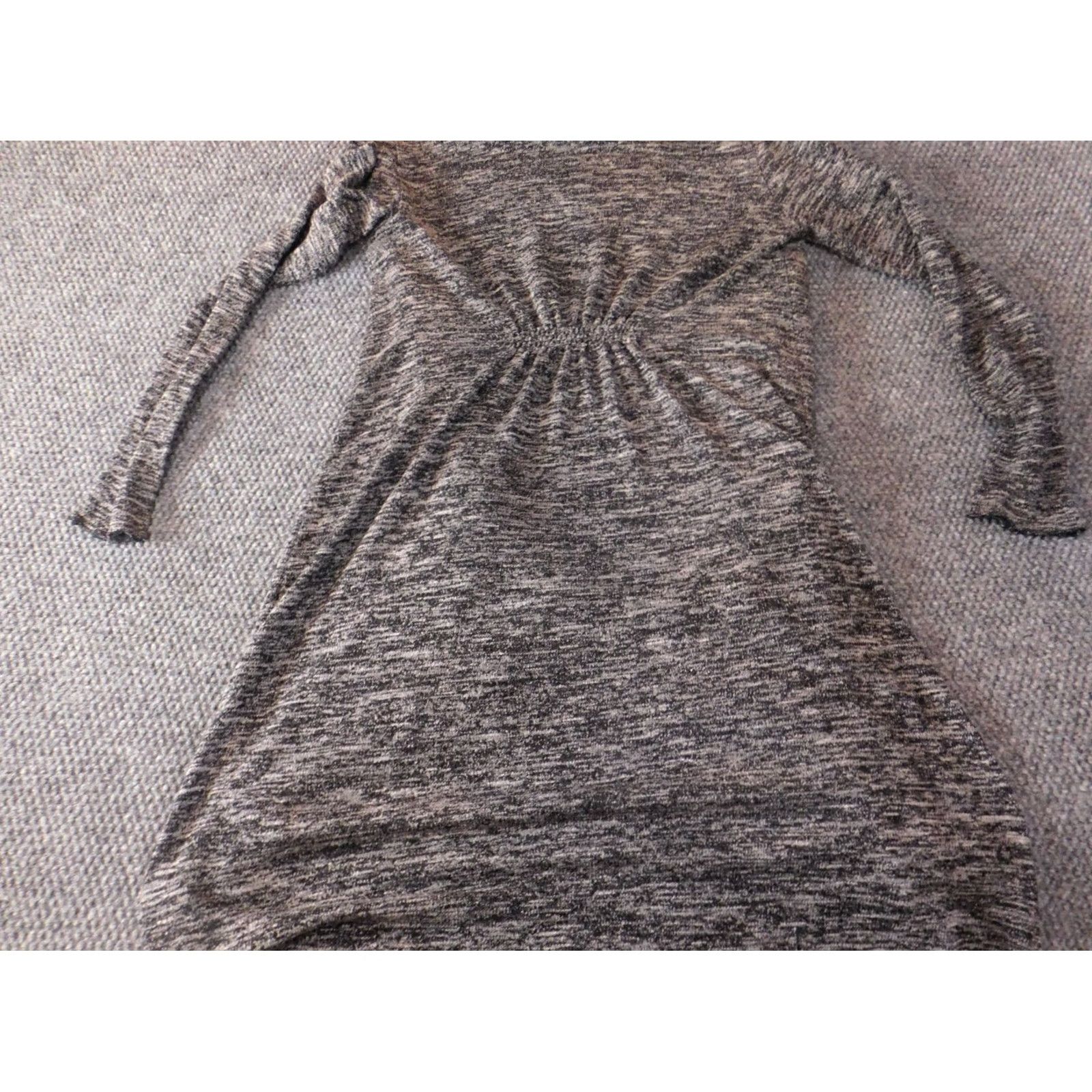Vintage Cupio Cardigan Sweater M Womens Gray Knit Cable-Knit Raglan Long Sleeve Stretch Solid Regular Machine Washable 90s? Size M / US 6-8 / IT 42-44 - 7 Thumbnail