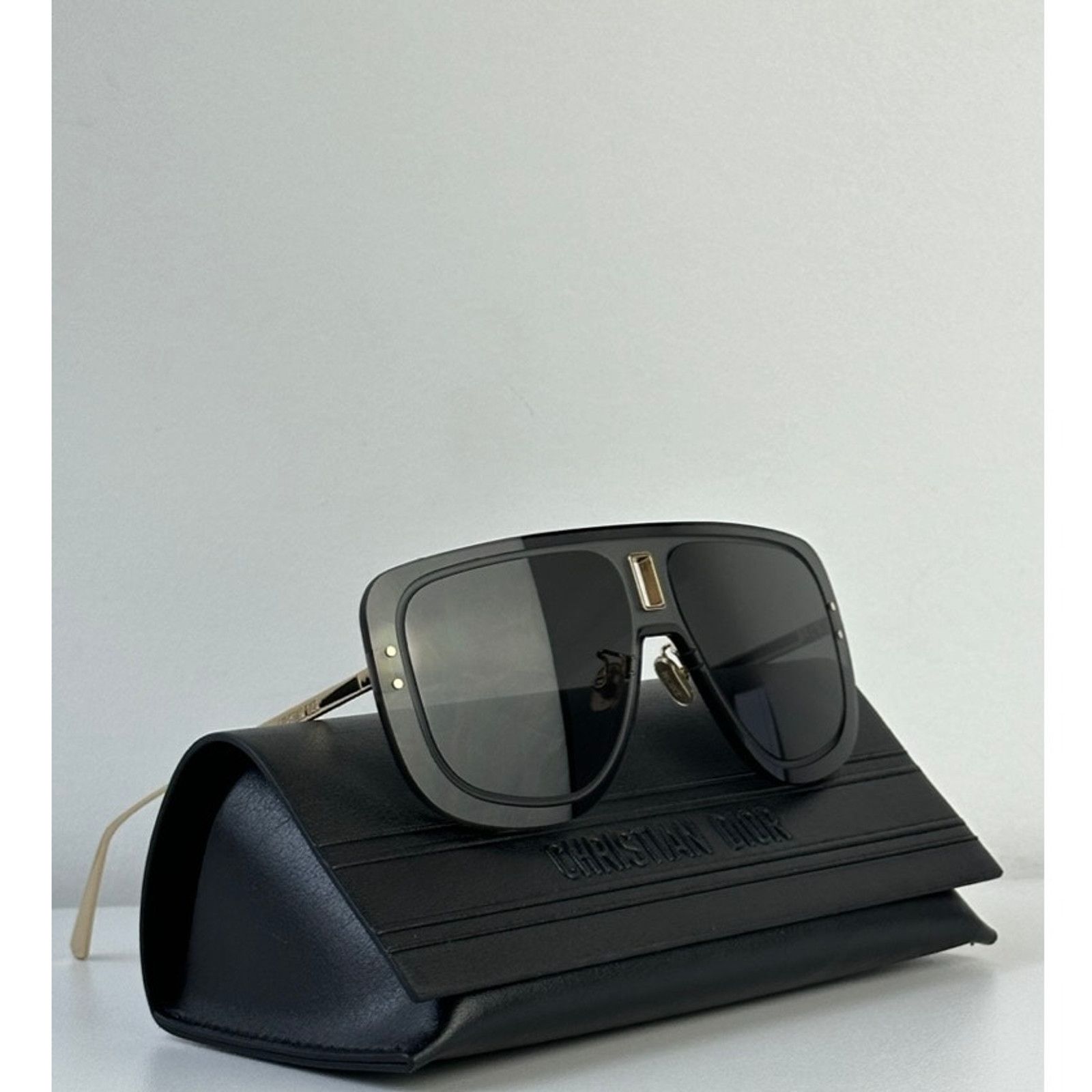 NEW Dior UltraDior MU Aviator Sunglasses in Dark Grey Gold