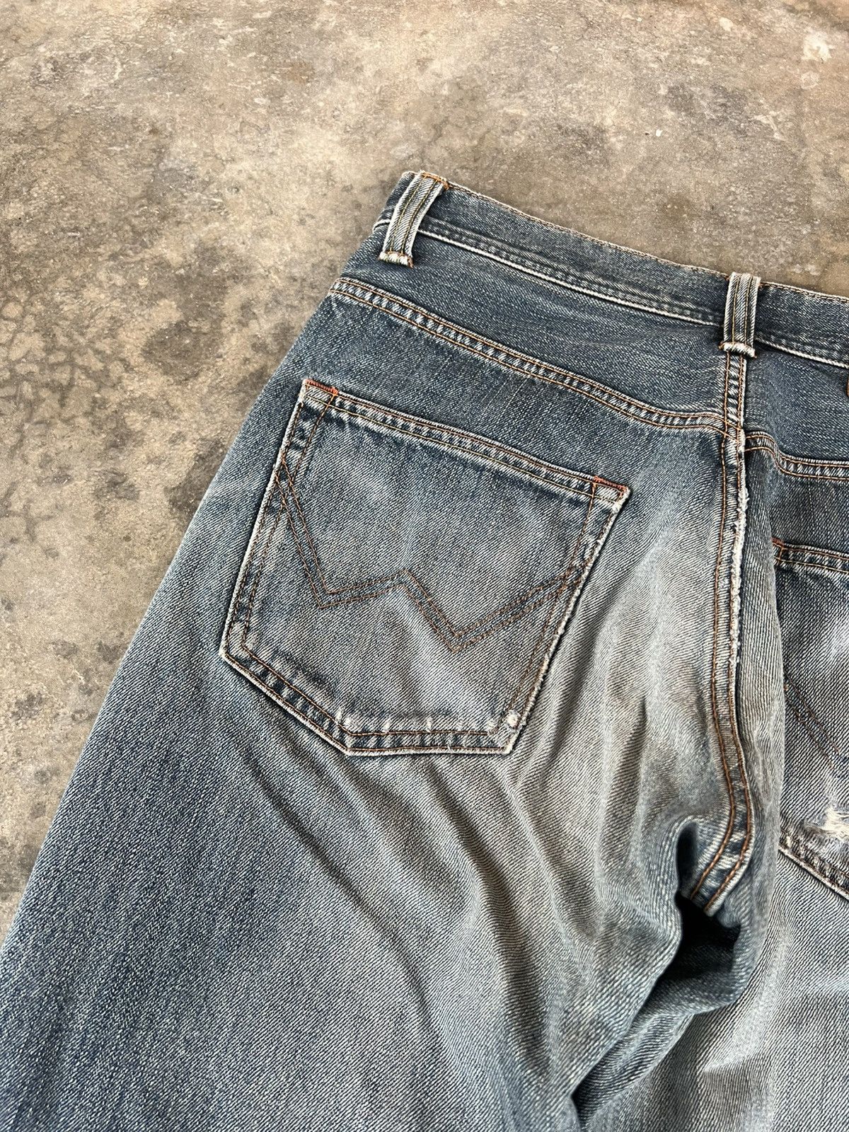 Edwin EDWIN EXCLUSIVE VINTAGE EXTRA BAGGY FADED DISTRESS JEAN Size US 31 - 16 Thumbnail