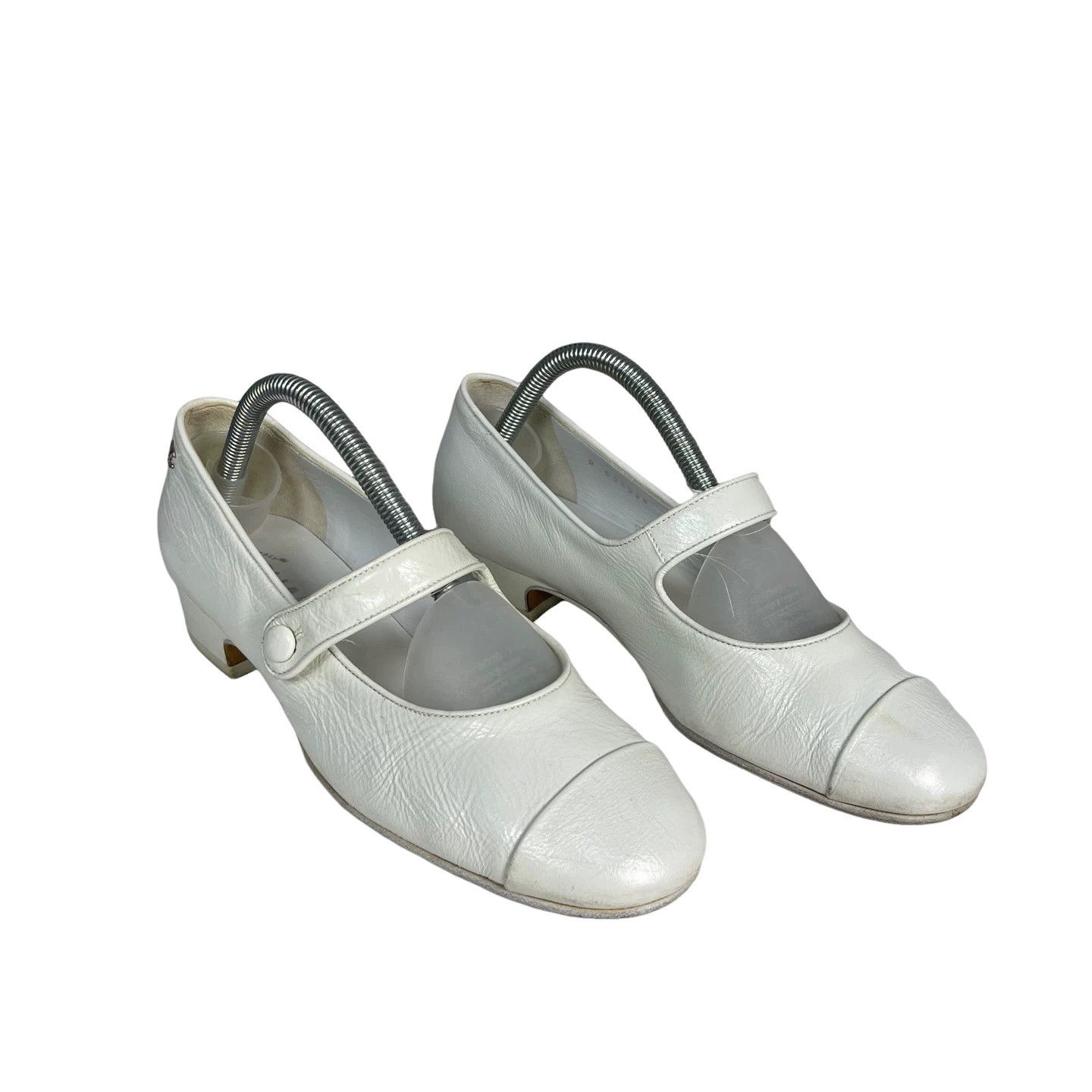 Chanel Chanel White Mary Jane Flats Size 37 Size US 7 / IT 37 - 1 Thumbnail