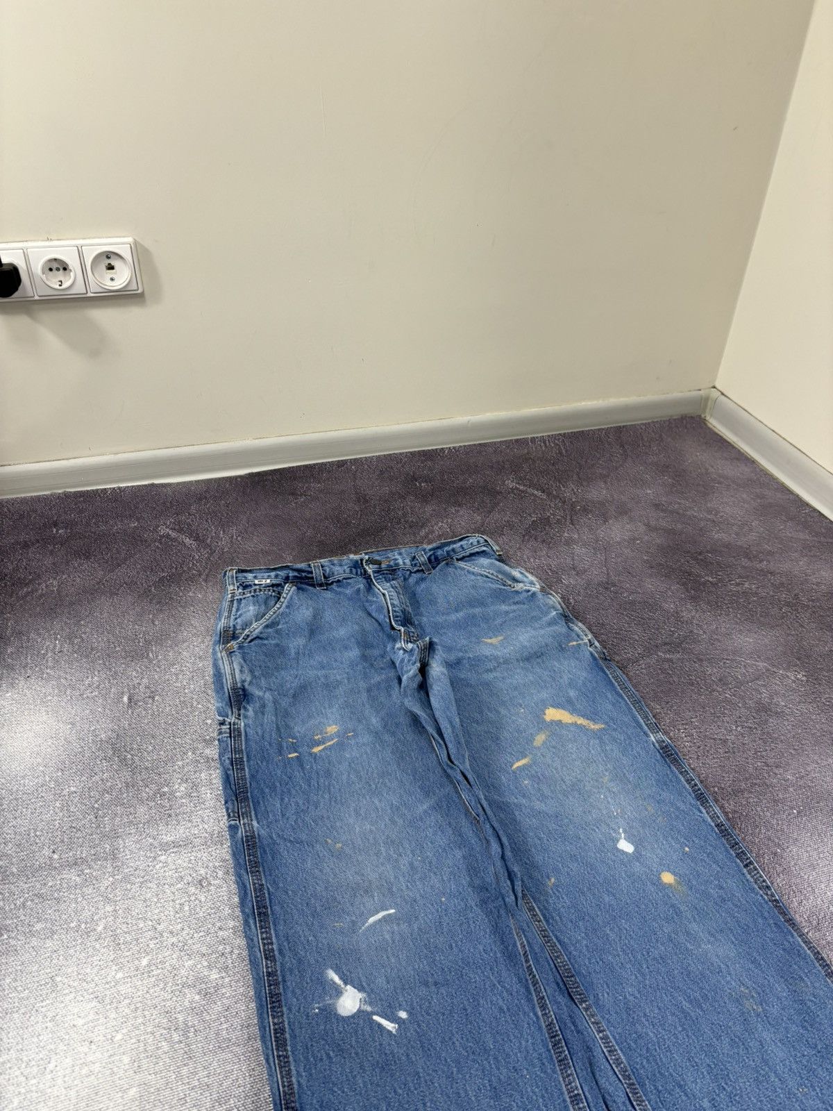 Carhartt Vintage Carhartt Flame Resistant Work Blue Denim Baggy Jeans Size US 33 - 10 Thumbnail