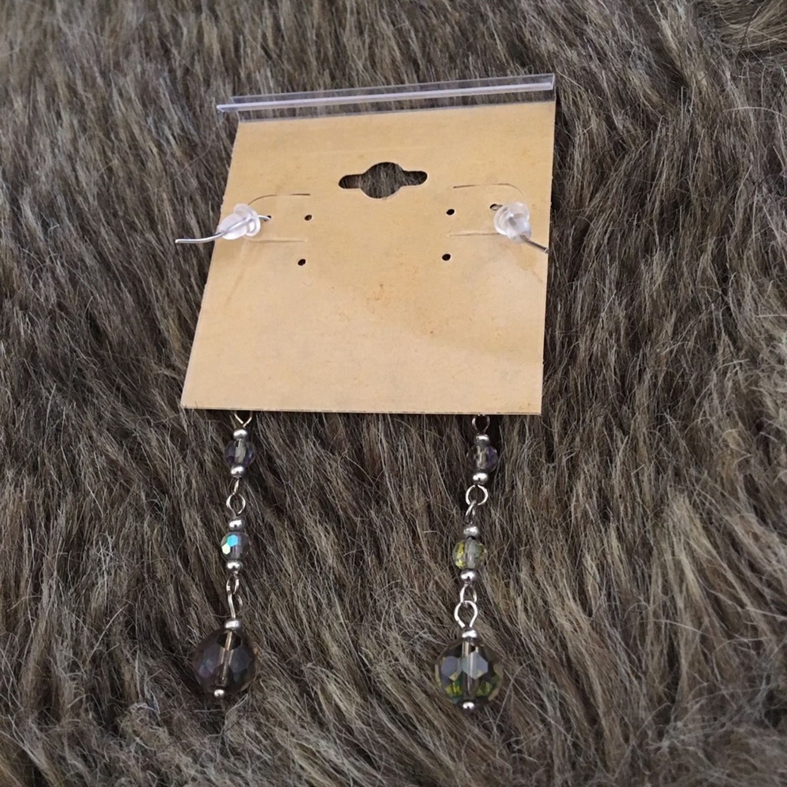 Jewelry Vintage repurpose rainbow glass drop earrings Size ONE SIZE - 5 Thumbnail