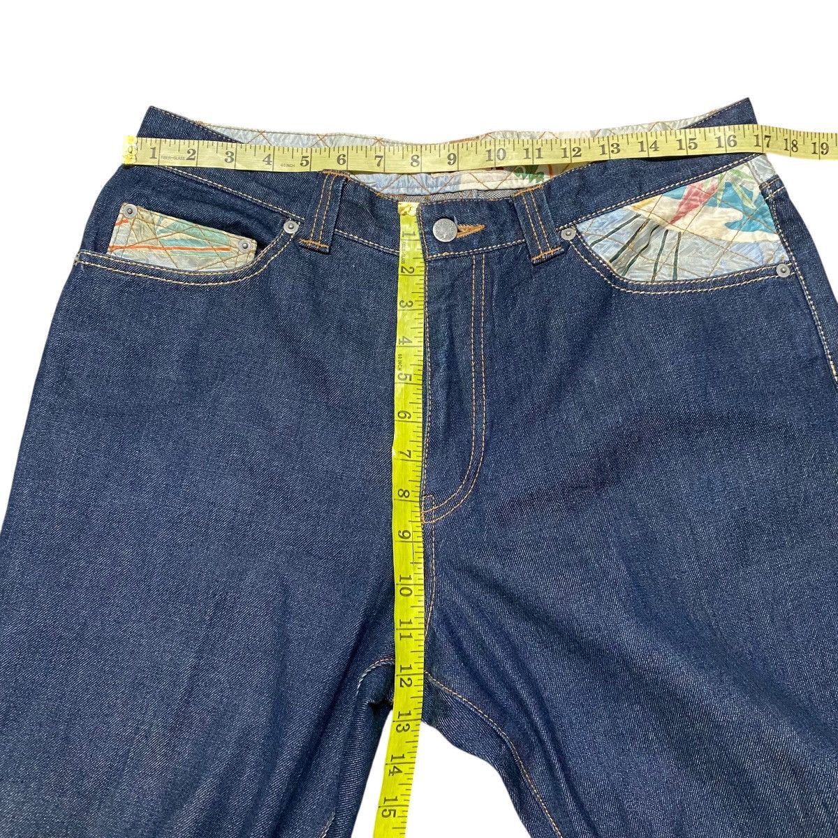 Karakuri Tamashii WAGARAYA Japan Motive Denim Jeans Size US 34 / EU 50 - 16 Thumbnail