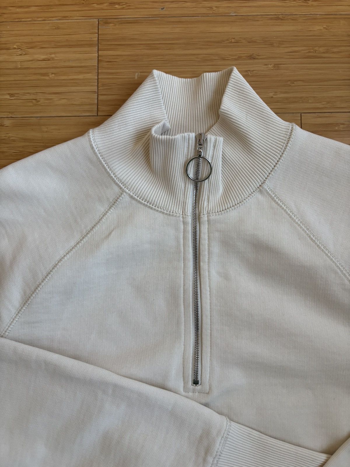 Drake's Drake’s Cream Quarter Zip Sweatshirt Size US S / EU 44-46 / 1 - 2 Thumbnail