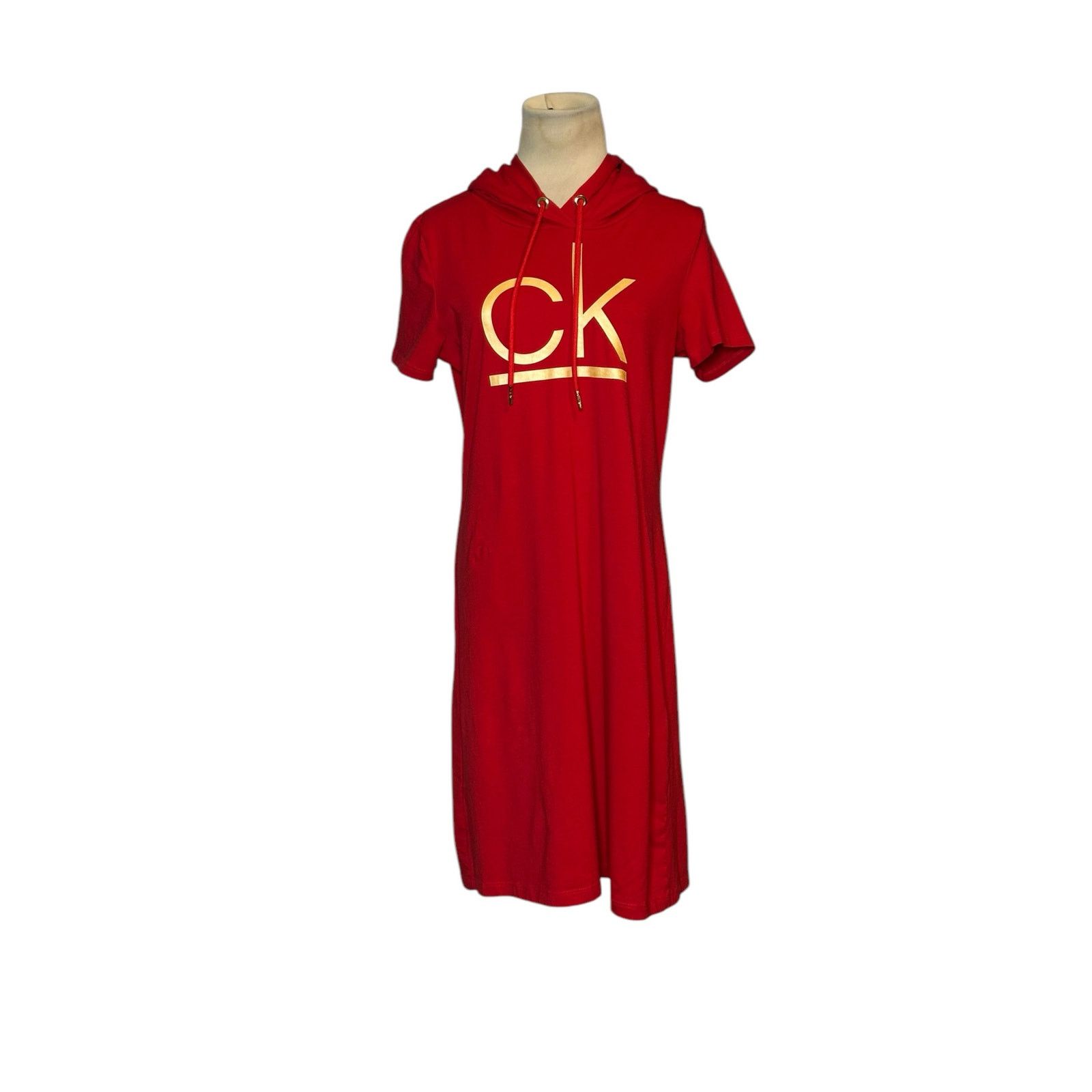 Calvin Klein Calvin Klein red short sleeves mini hoodie dress size Medium Size M / US 6-8 / IT 42-44 - 13 Thumbnail