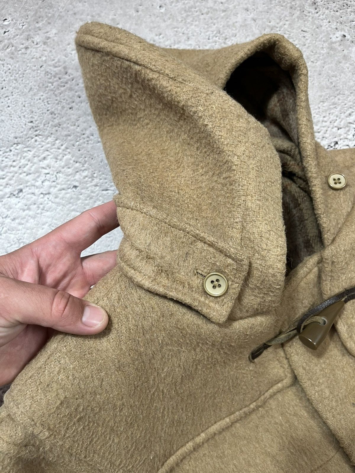 Vintage Vintage Tibbett Duffle Coat Made in England Wool Toggle Hood Size US L / EU 52-54 / 3 - 6 Thumbnail
